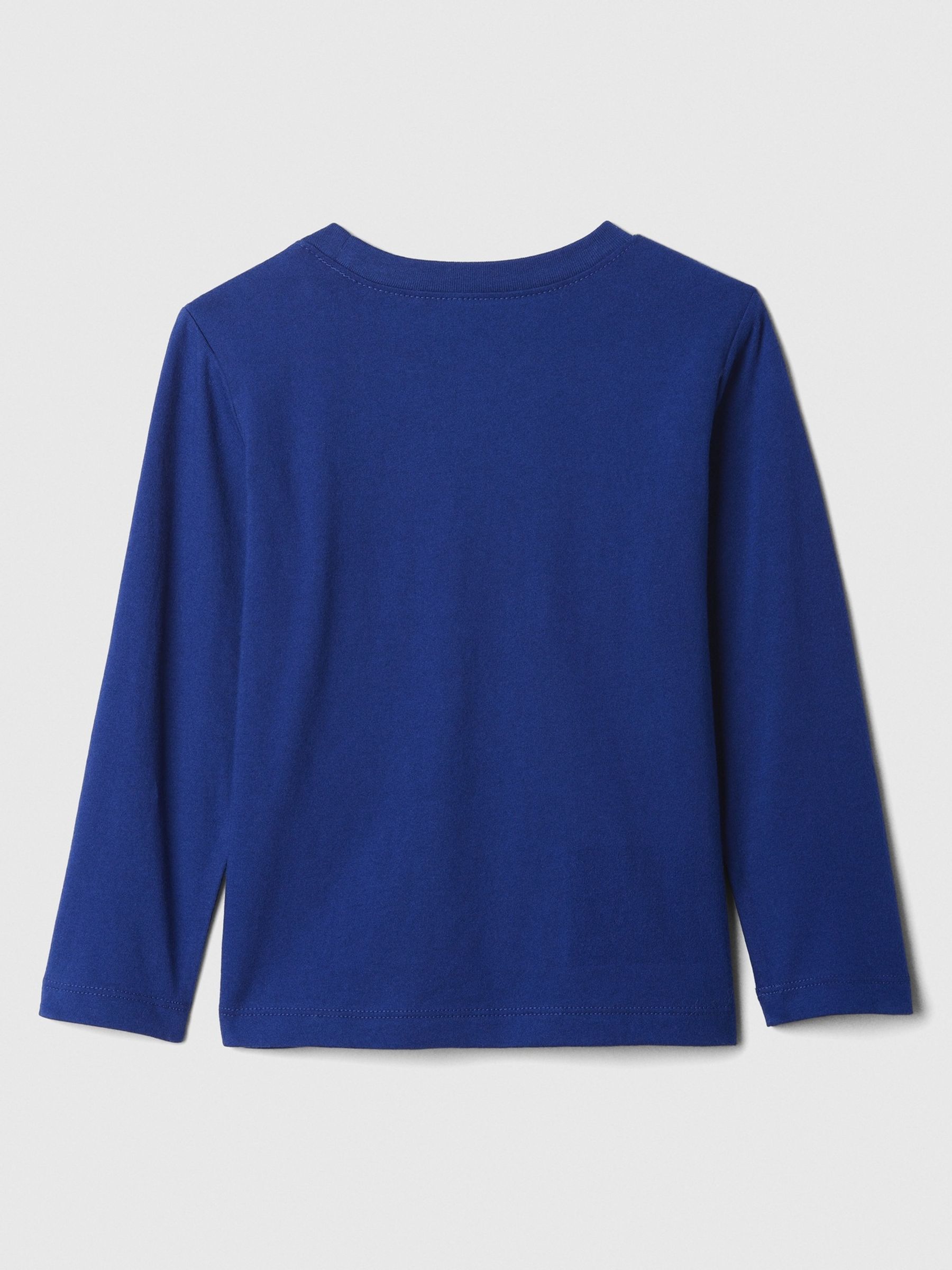 Blue Fire Truck Graphic Long Sleeve Crew Neck T-Shirt (6mths-5yrs) - Image 2 of 3