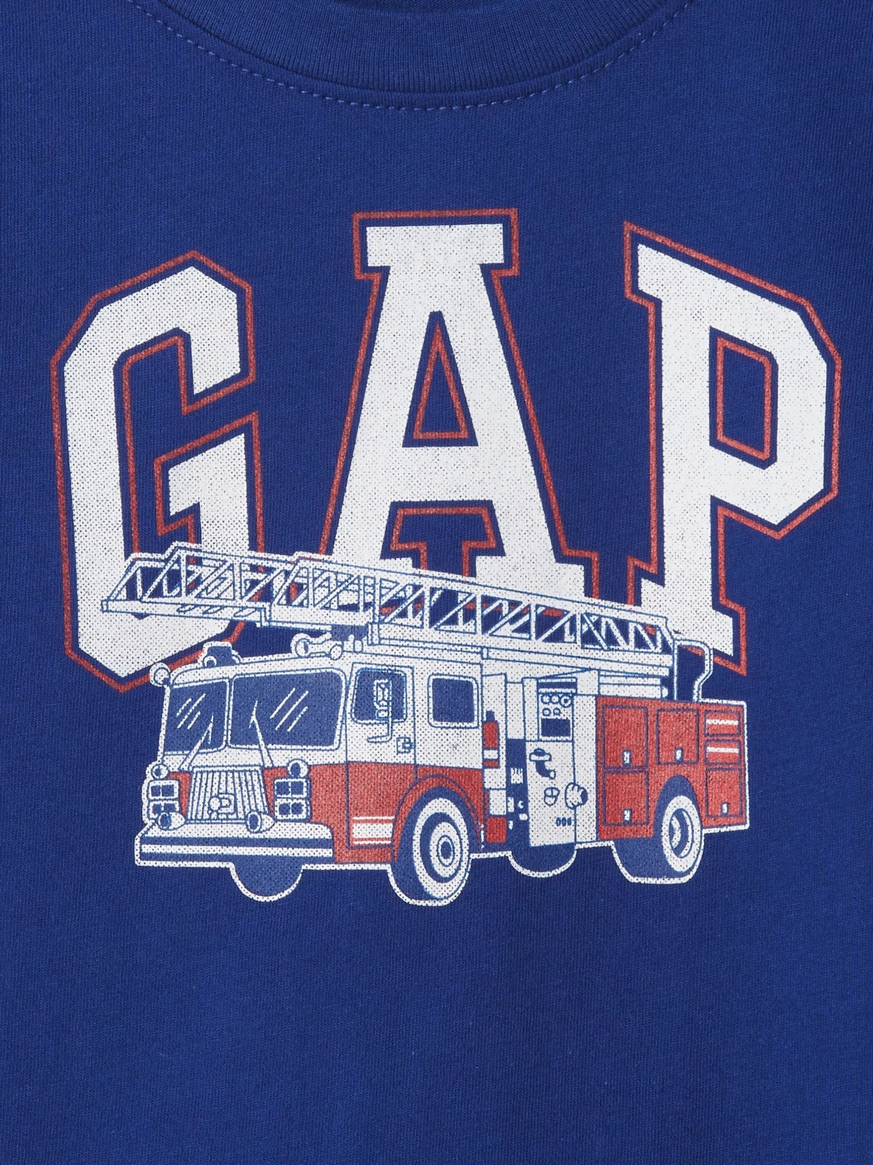 Blue Fire Truck Graphic Long Sleeve Crew Neck T-Shirt (6mths-5yrs) - Image 3 of 3