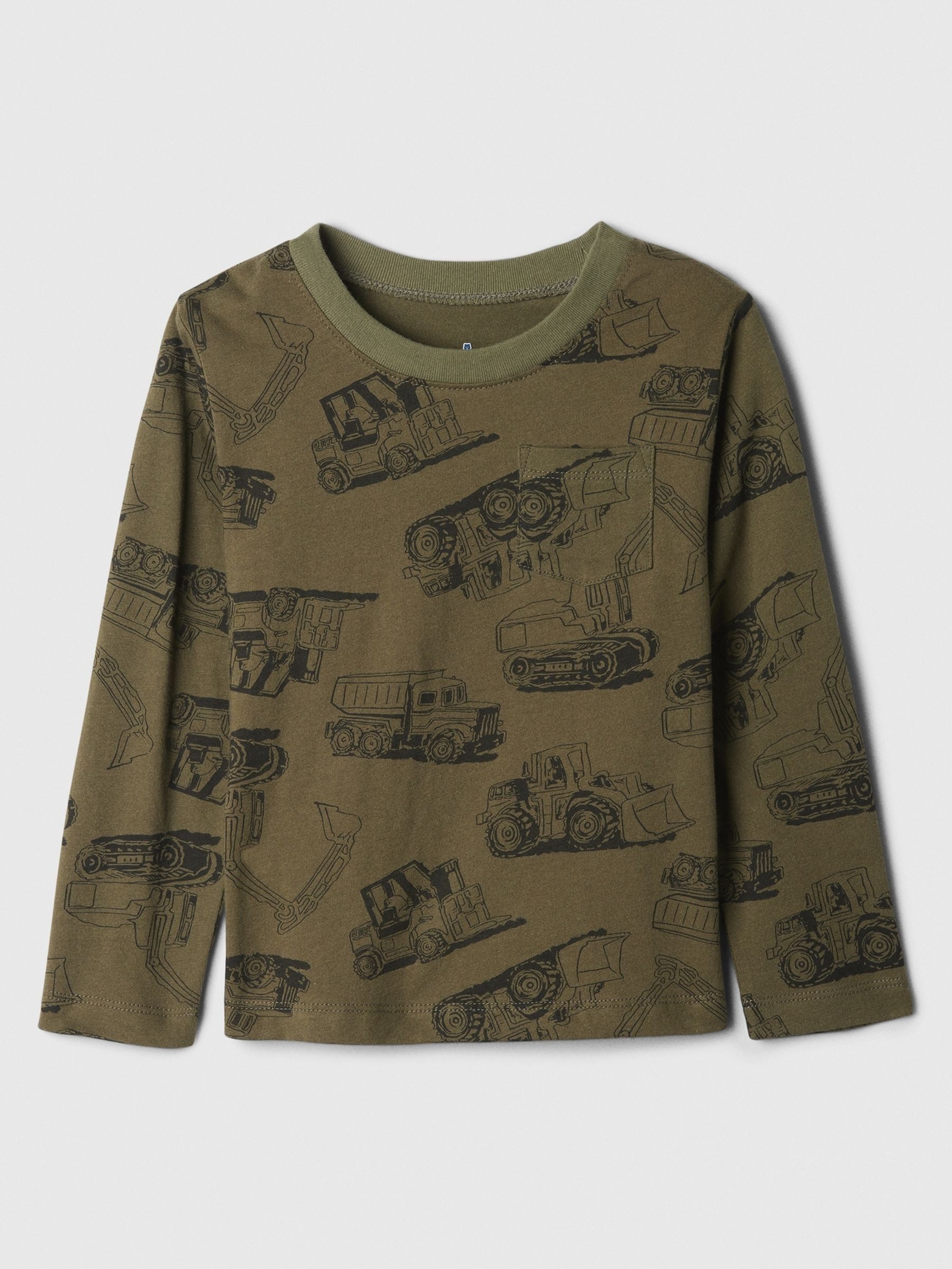 Green Graphic Long Sleeve Crew Neck T-Shirt (6mths-5yrs) - Image 1 of 3