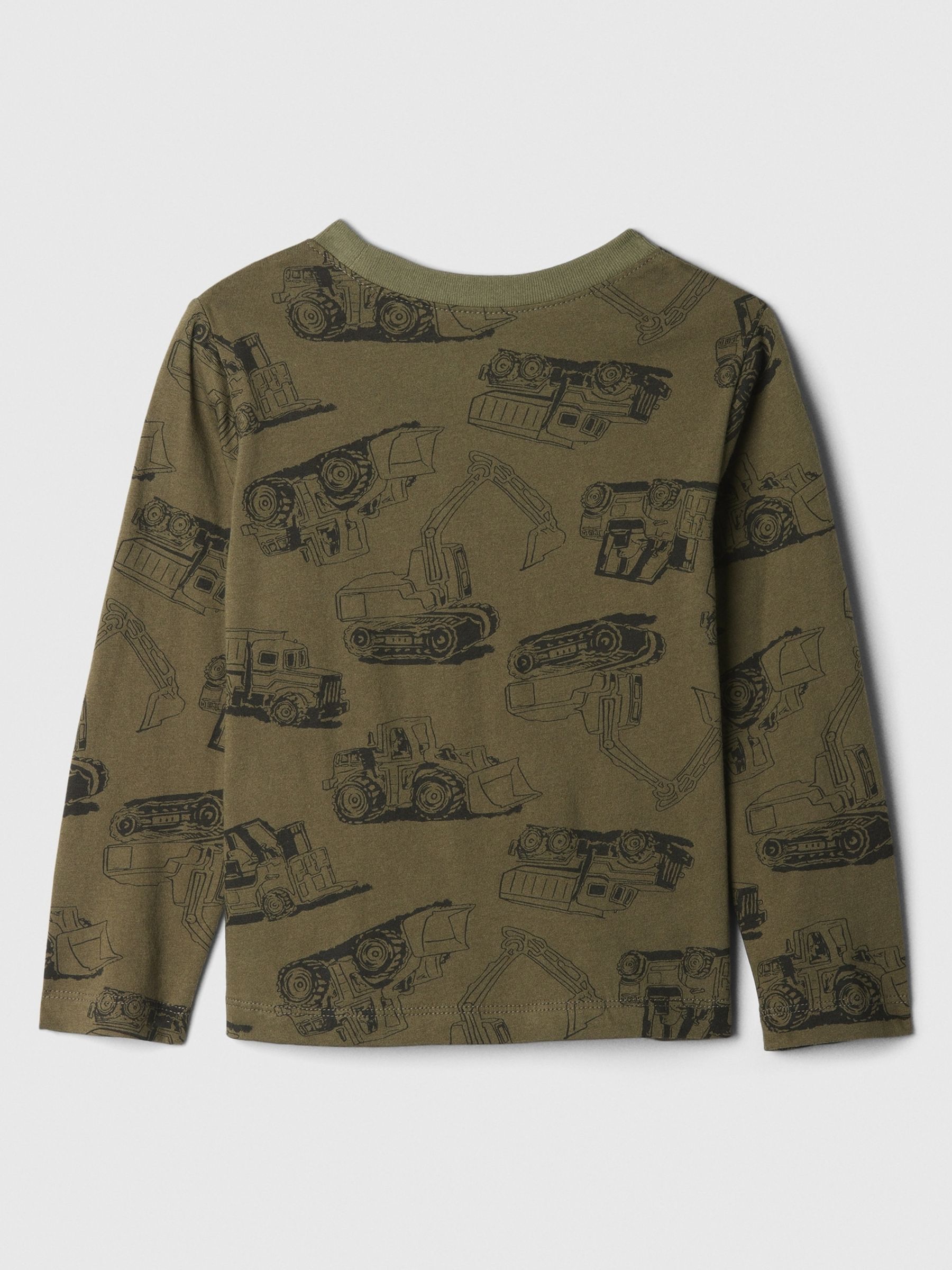 Green Graphic Long Sleeve Crew Neck T-Shirt (6mths-5yrs) - Image 2 of 3