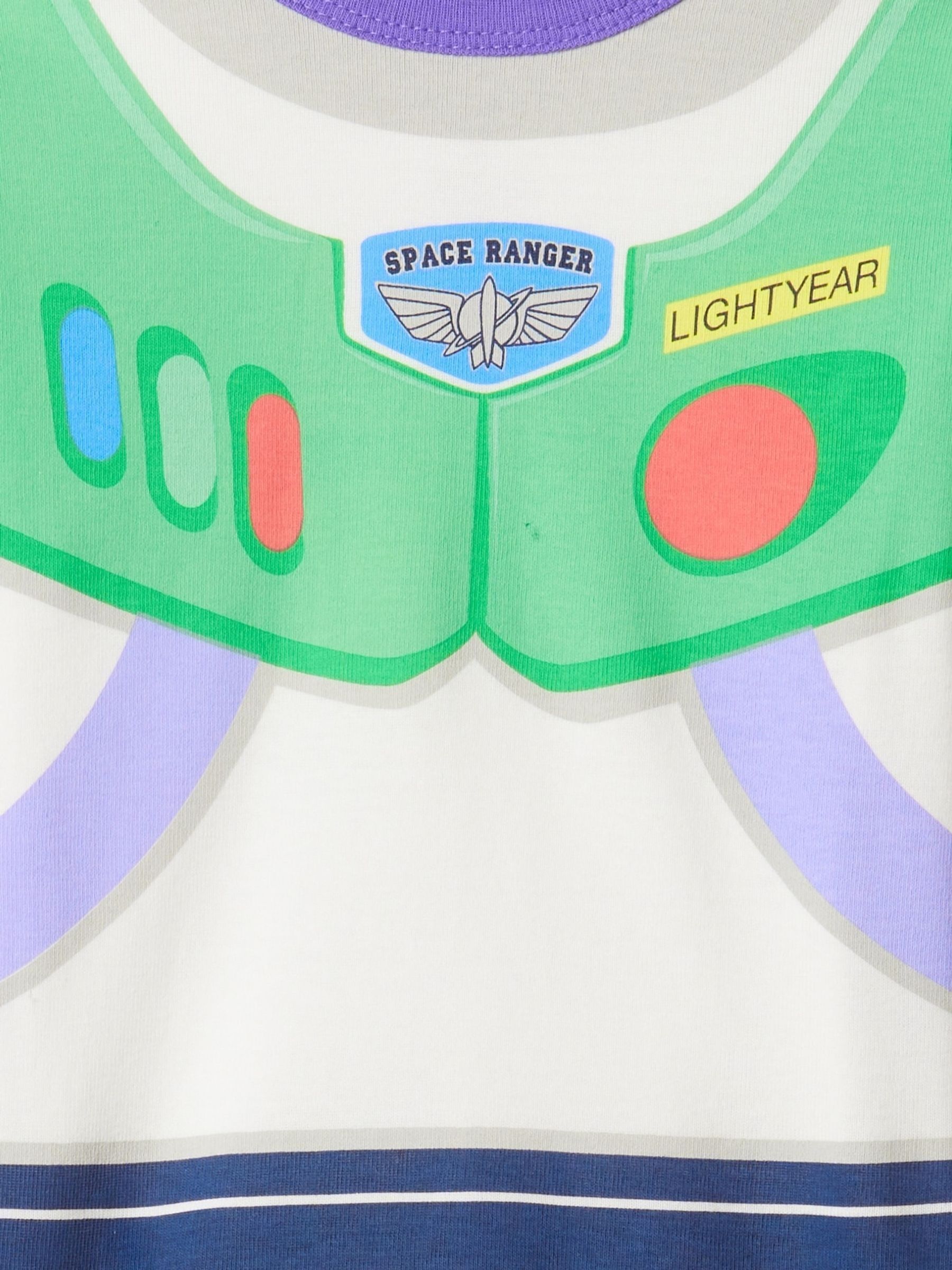 White Buzz Lightyear Disney Toy Story Cotton Long Sleeve Pyjama Set (12mths-5yrs) - Image 3 of 3
