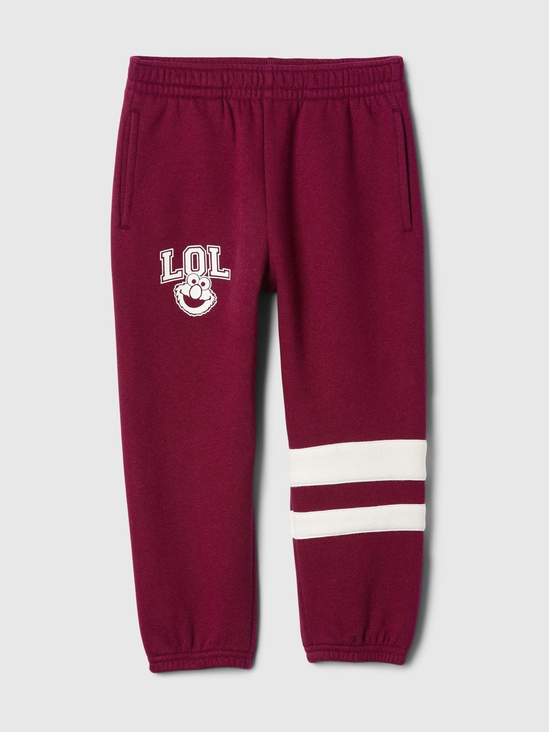 Red Elmo Sesame Street Vintage Varsity Fleece-Lined Joggers (6mths-5yrs) - Image 1 of 4