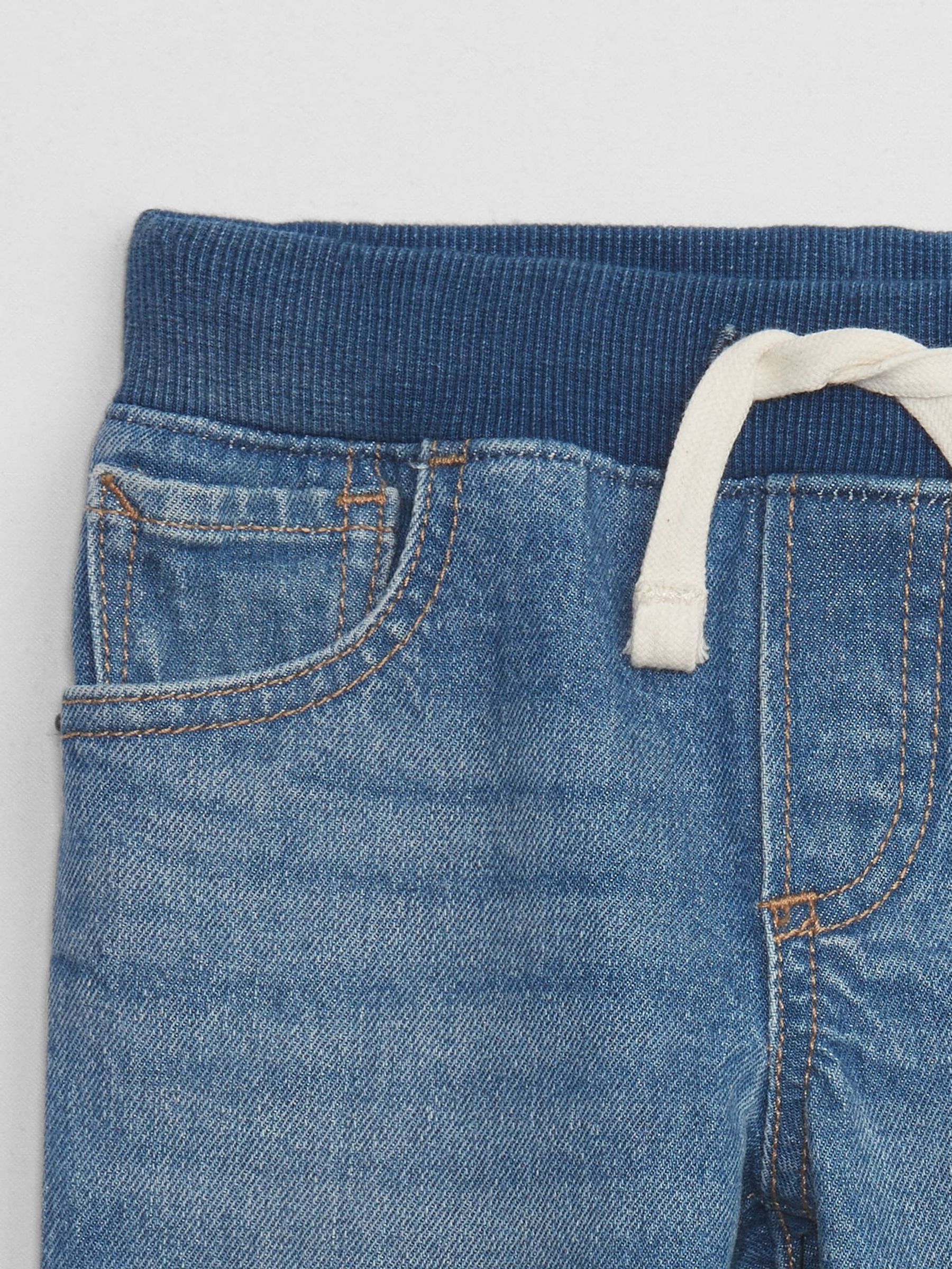 Blue Pull On Slim Jeans (6mths-5yrs) - Image 3 of 4