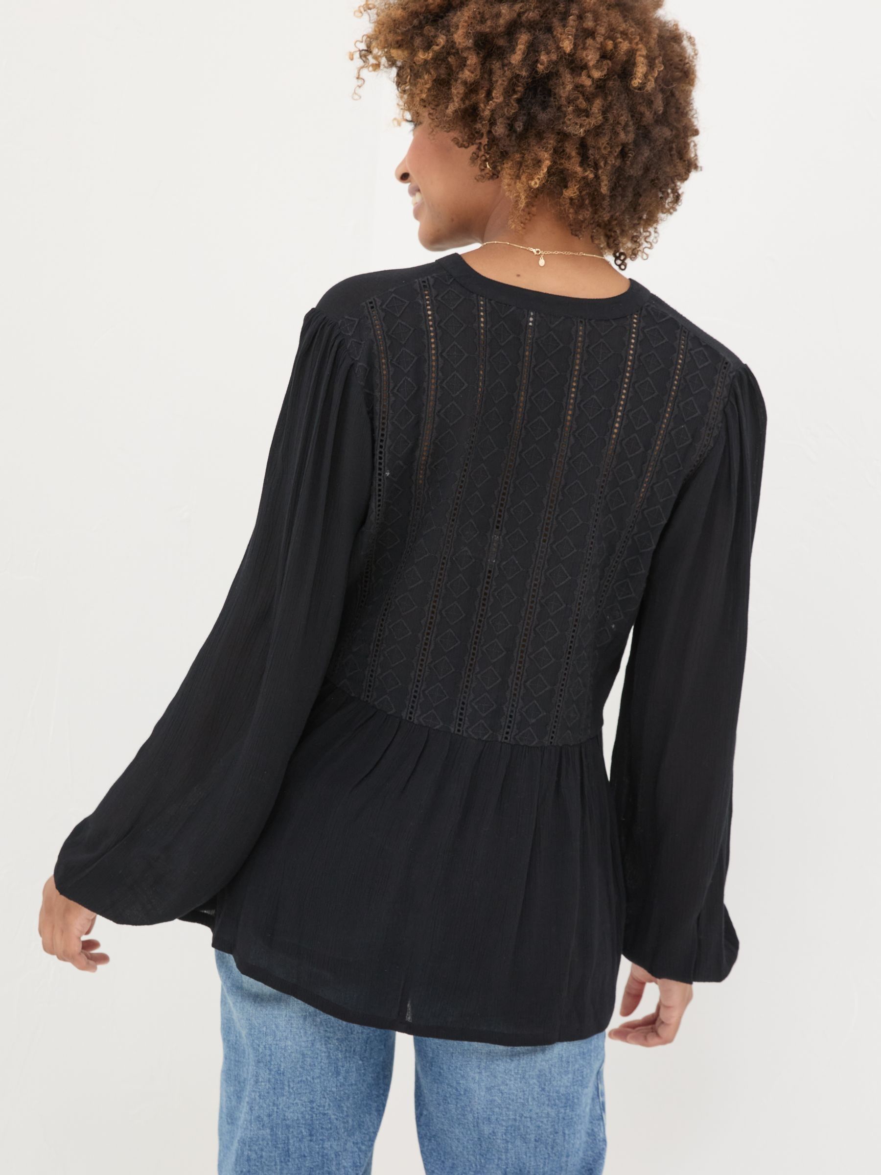Black Lou Embroidered Blouse - Image 2 of 7