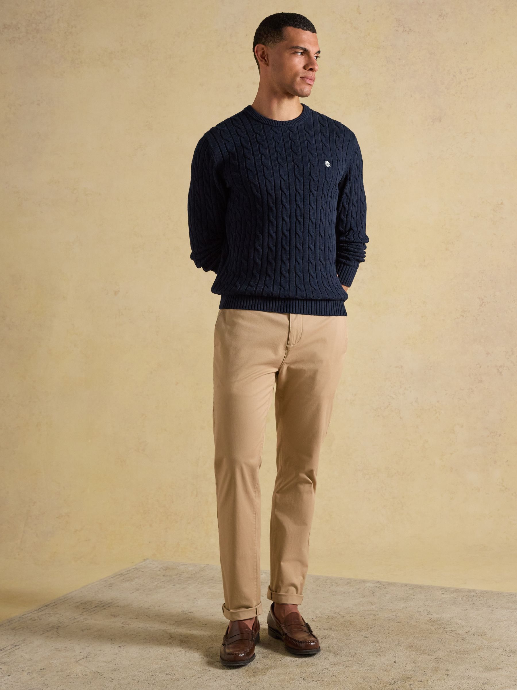 Classic Fit Tan Chino Trousers