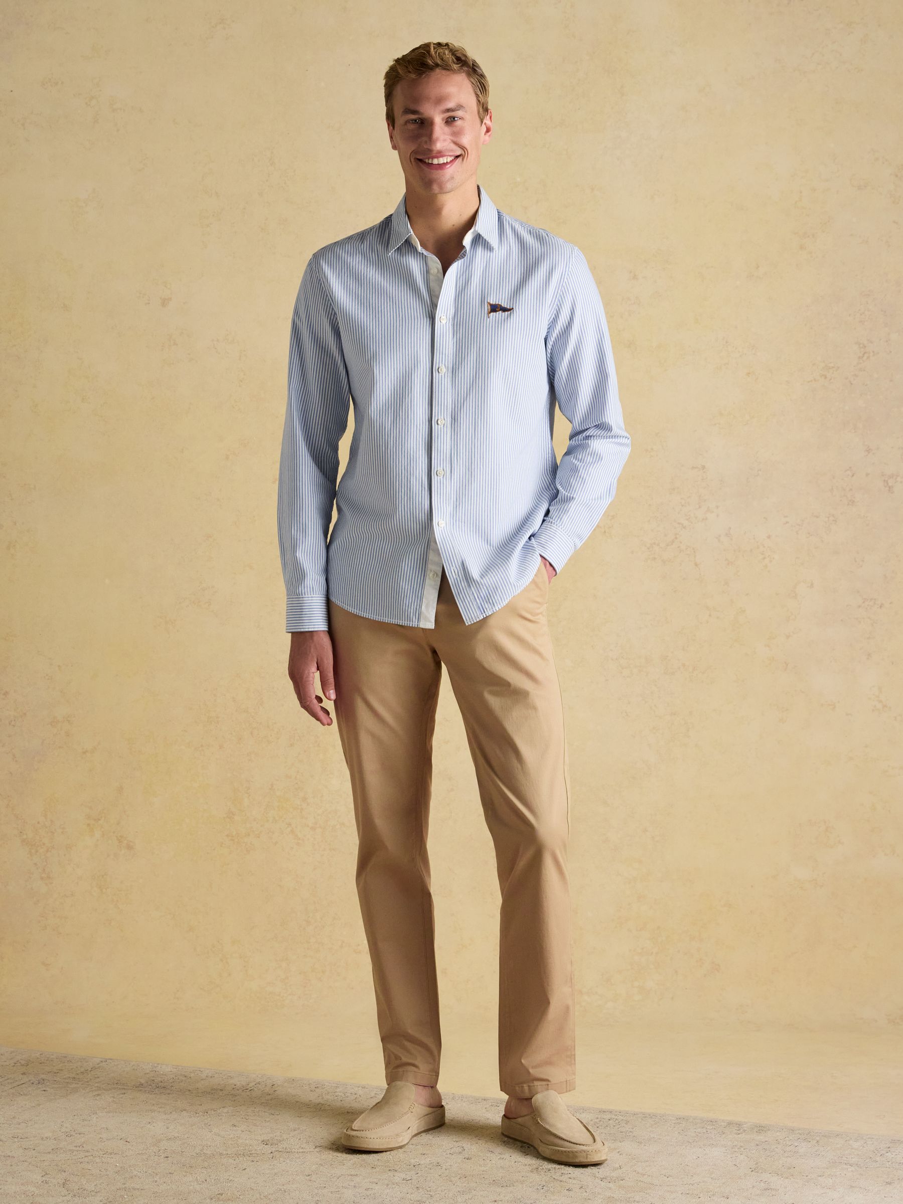 Classic Fit Tan Chino Trousers - Image 3 of 8