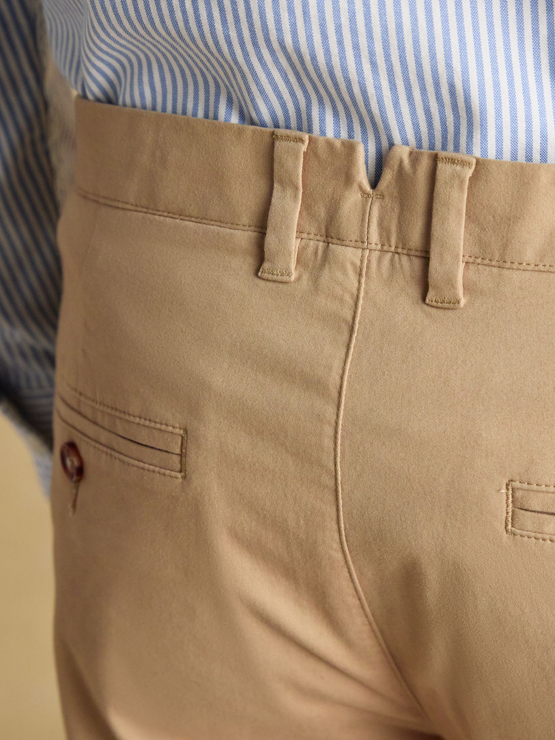 Classic Fit Tan Chino Trousers - Image 6 of 8