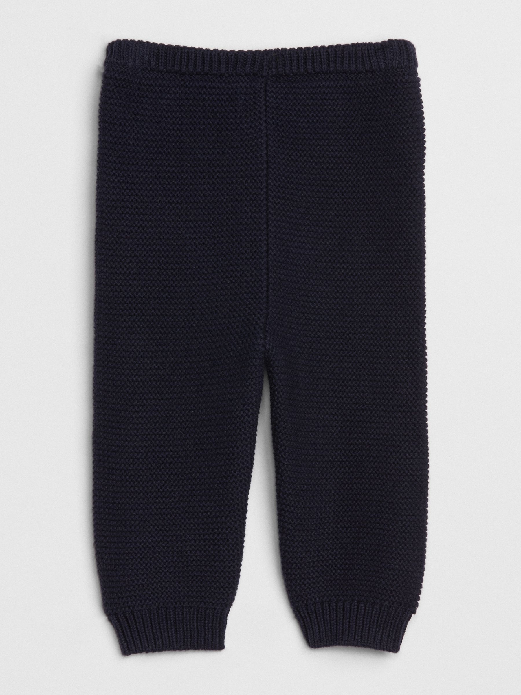 Navy Blue Brannan Bear Soft Cotton Knit Pull On Trousers (Newborn-24mths) - Image 1 of 3