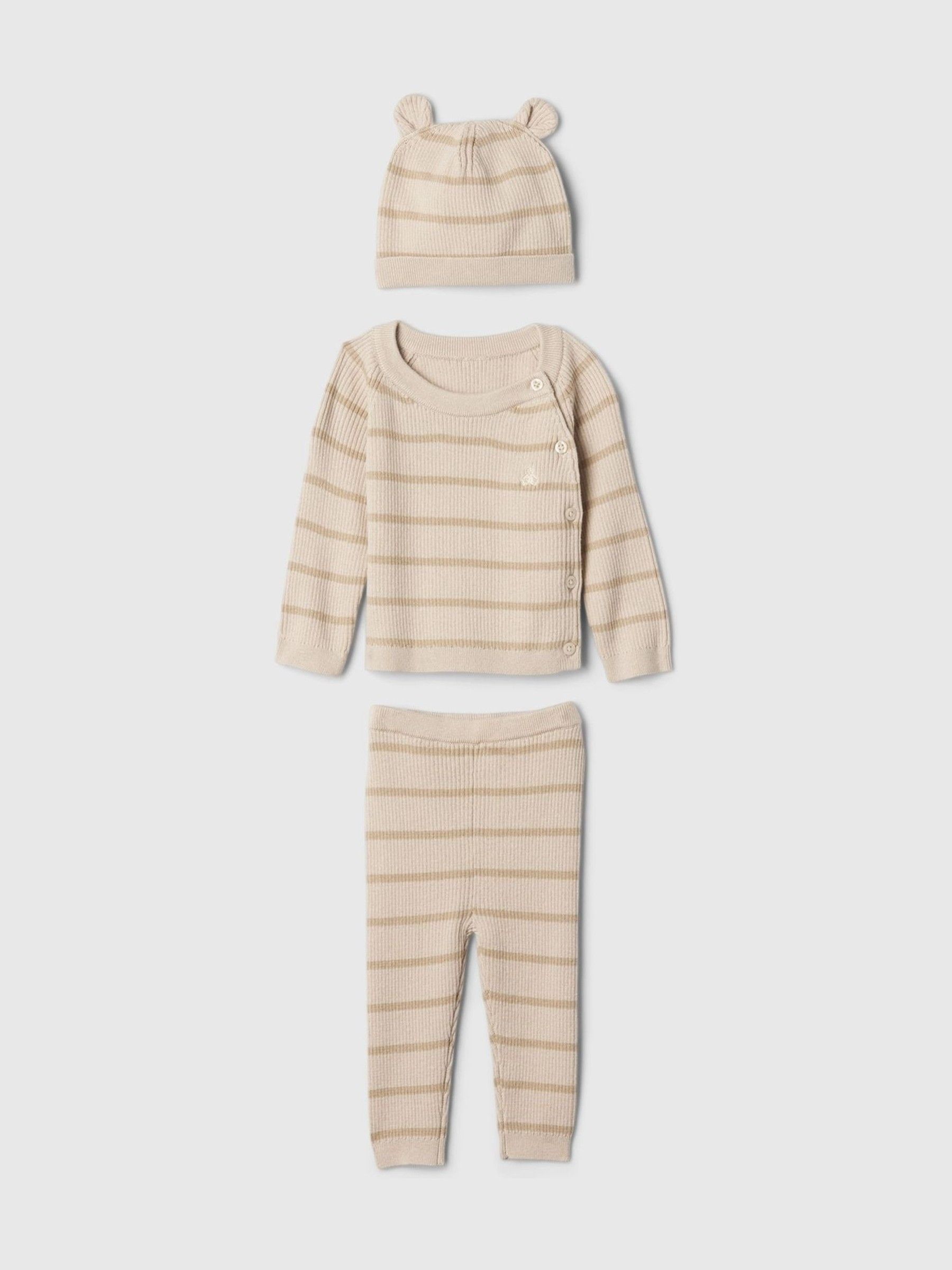 Cream Brannan Bear Wrap Jumper & Bottoms Outfit Set (Newborn-24mths) - Image 1 of 9