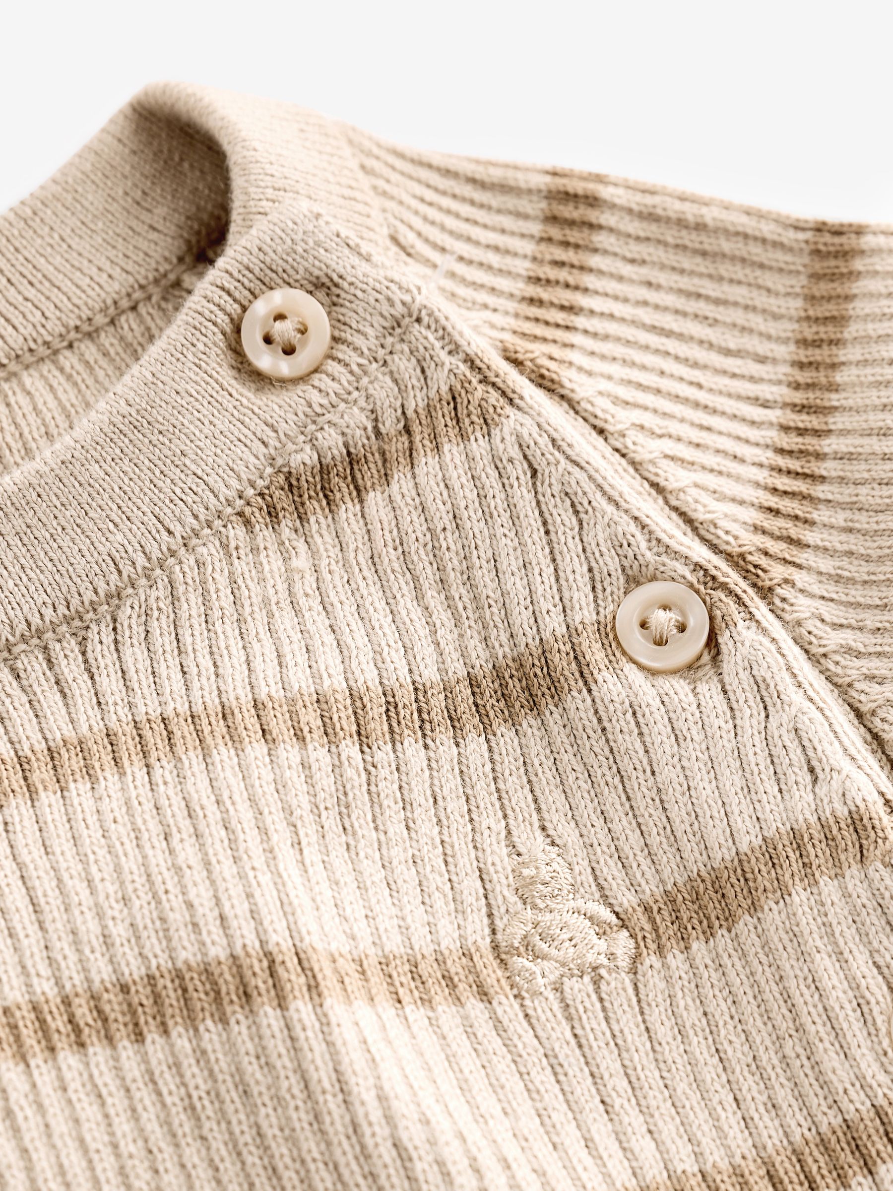 Cream Brannan Bear Wrap Jumper & Bottoms Outfit Set (Newborn-24mths) - Image 5 of 9