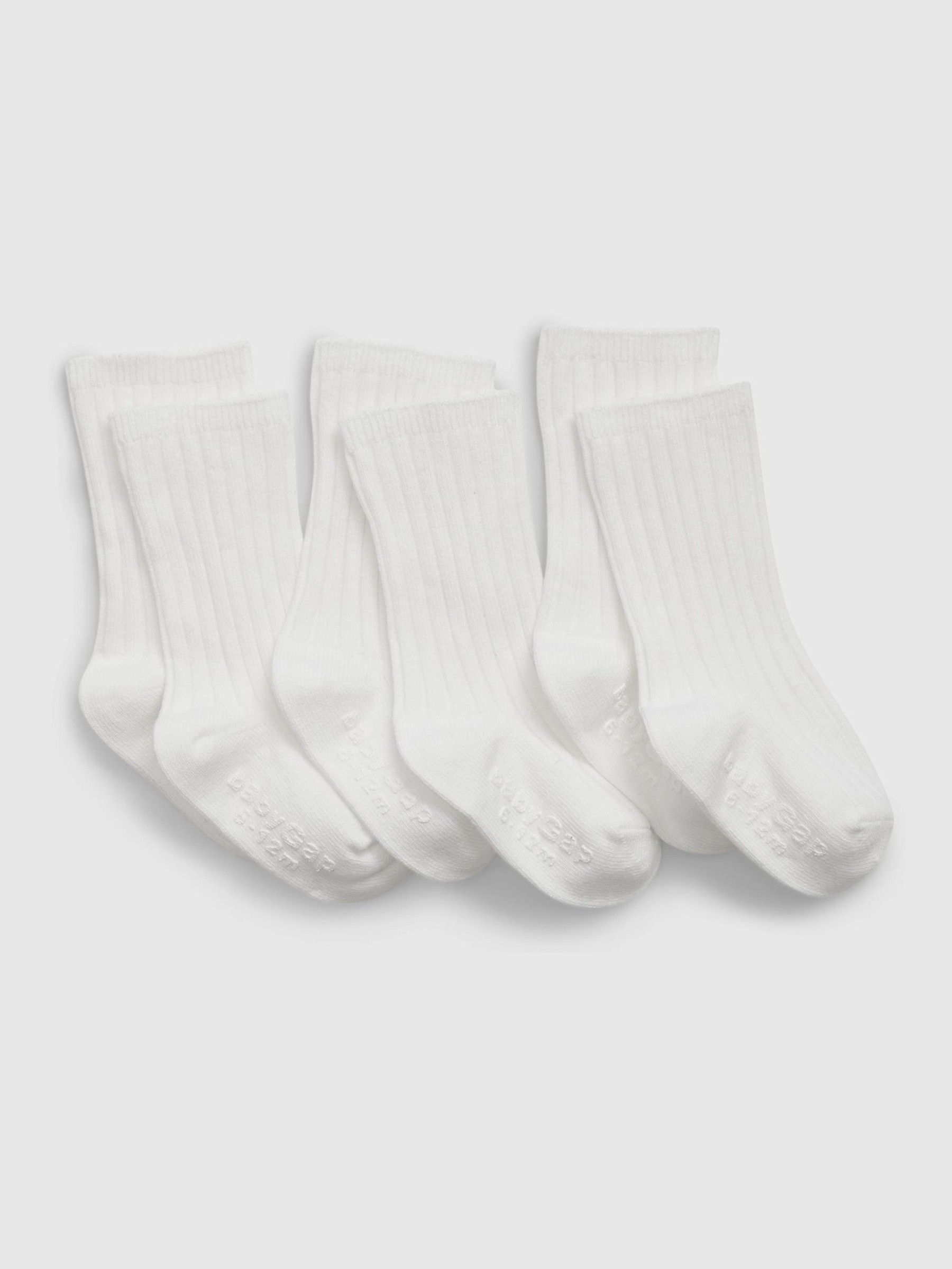 White 3 Pack First Favourites Crew Socks (Newborn-24mths) - Image 1 of 1