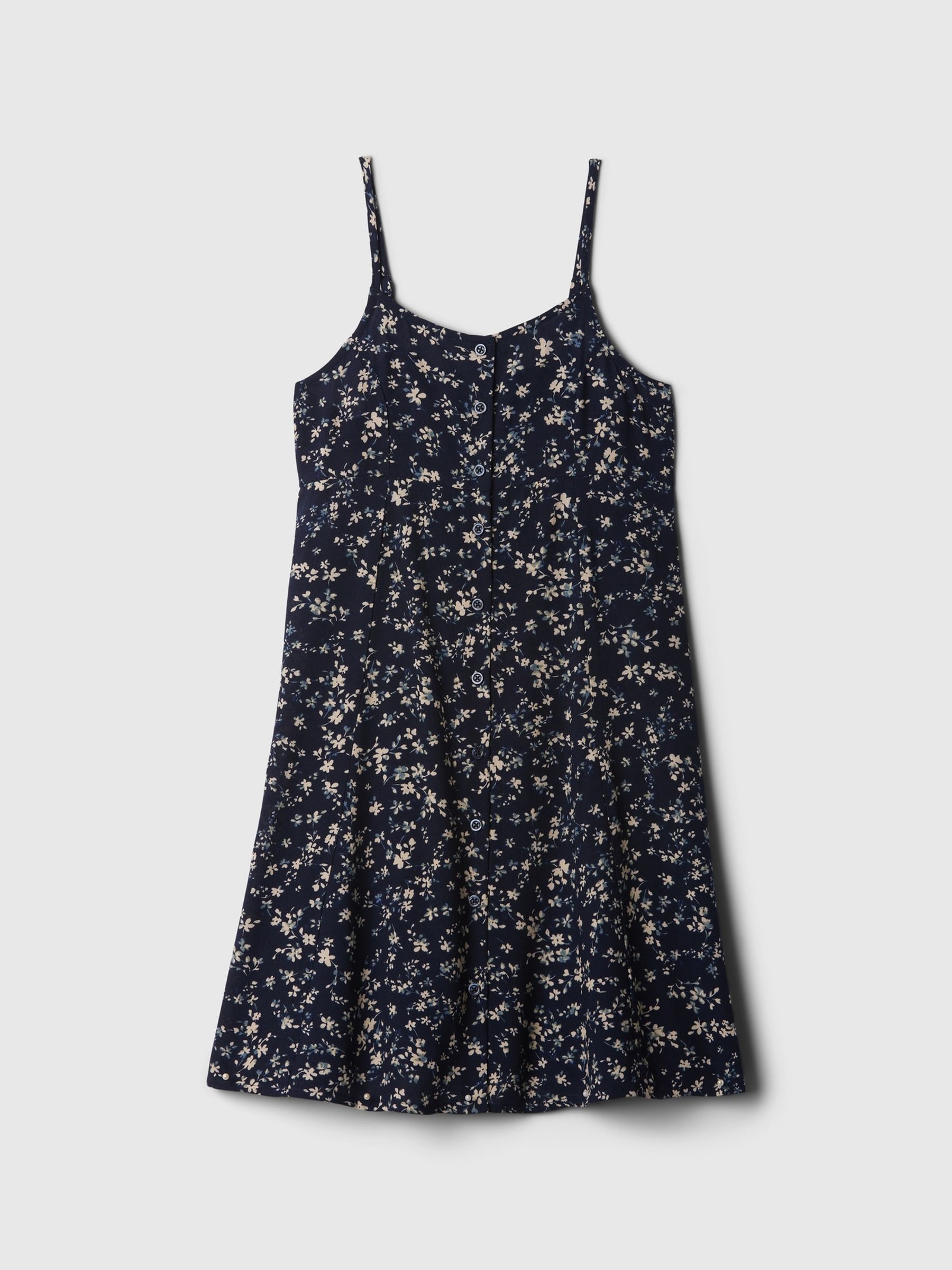 Blue Button-Front Slip Dress (4-13yrs) - Image 2 of 2