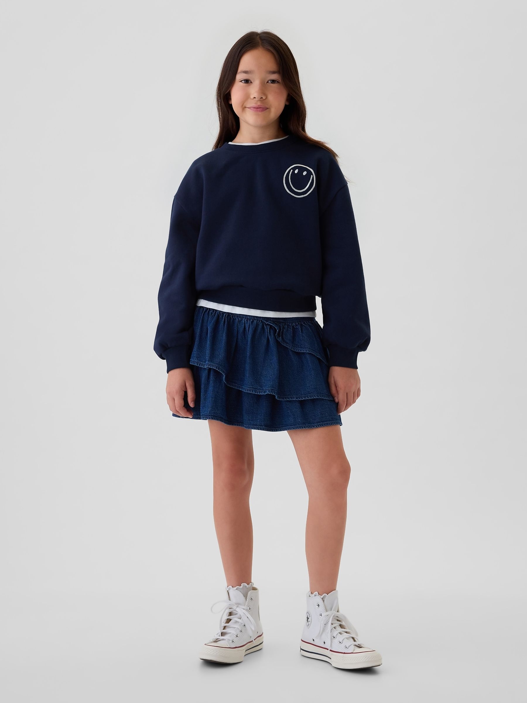 Navy Blue Vintage Soft Jumper (4-13yrs) - Image 3 of 5