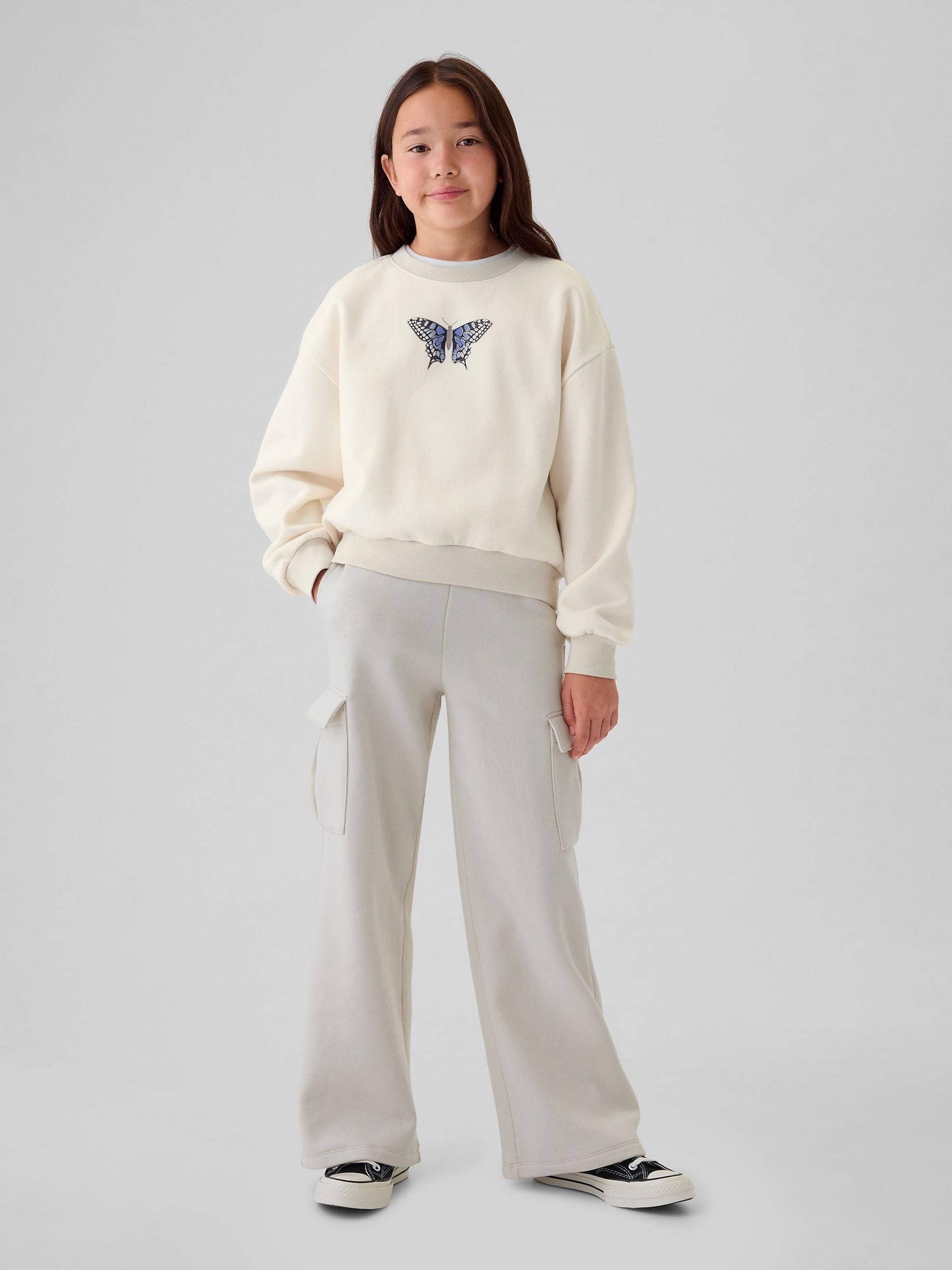 Cream Butterfly Vintage Soft Jumper (4-13yrs) - Image 3 of 5