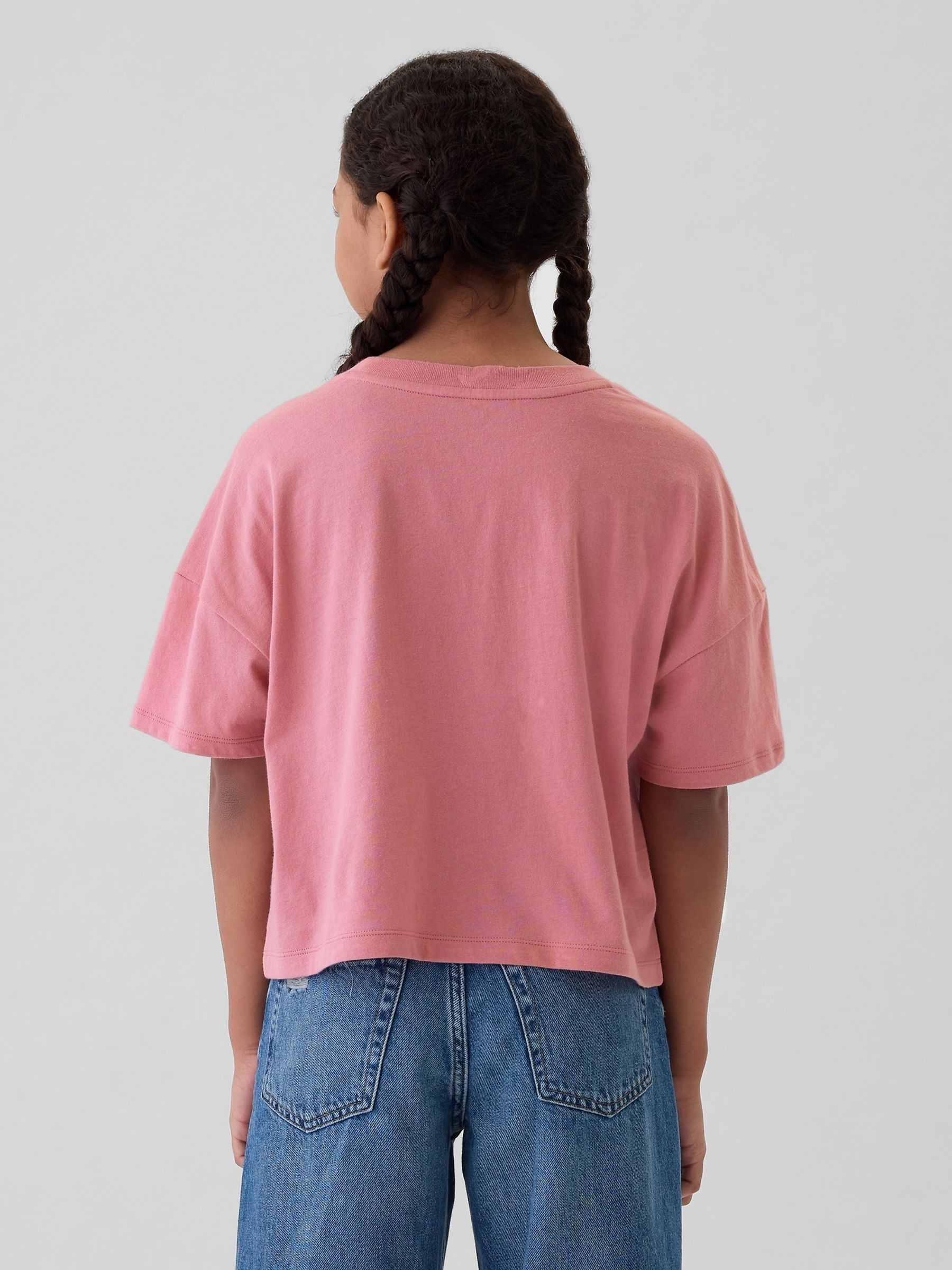 Pink Boxy Raglan Graphic Short Sleeve T-Shirt (4-13yrs) - Image 2 of 3