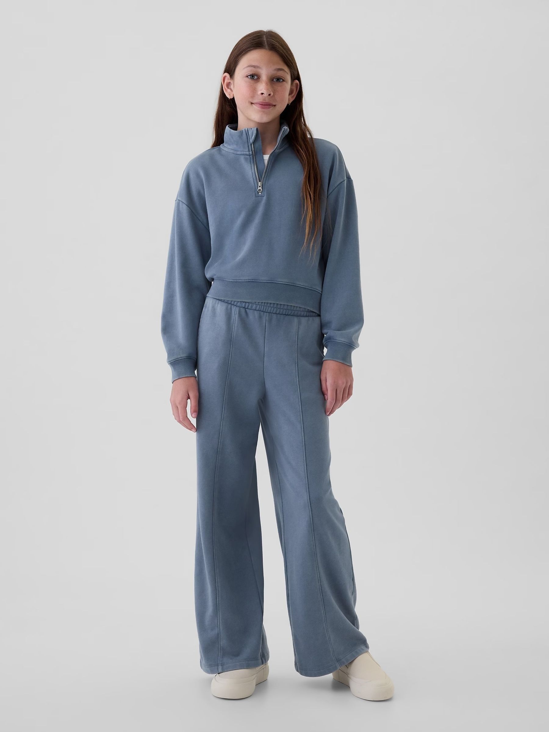 Blue Vintage Soft Wide Leg Joggers (4-13yrs) - Image 3 of 5