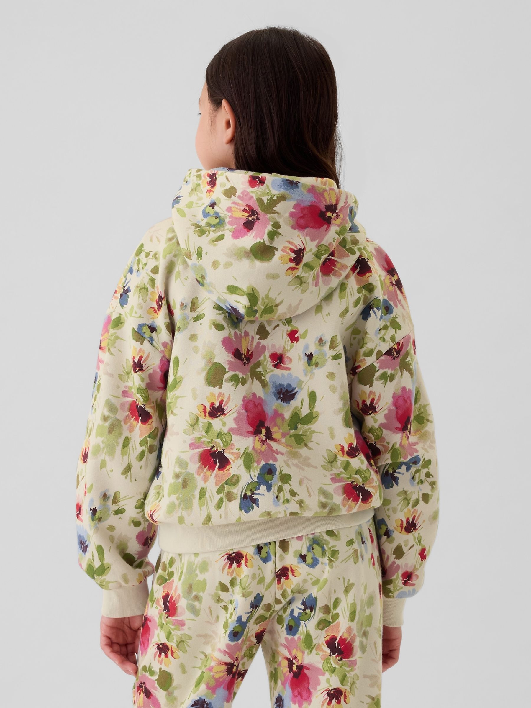 Green Floral Logo Graphic Hoodie (4-13yrs) - Image 2 of 5