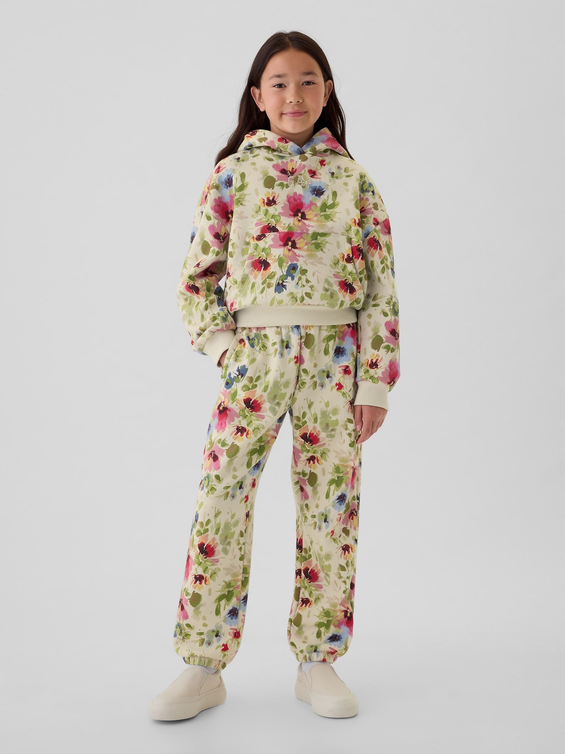 Green Floral Logo Graphic Hoodie (4-13yrs) - Image 3 of 5