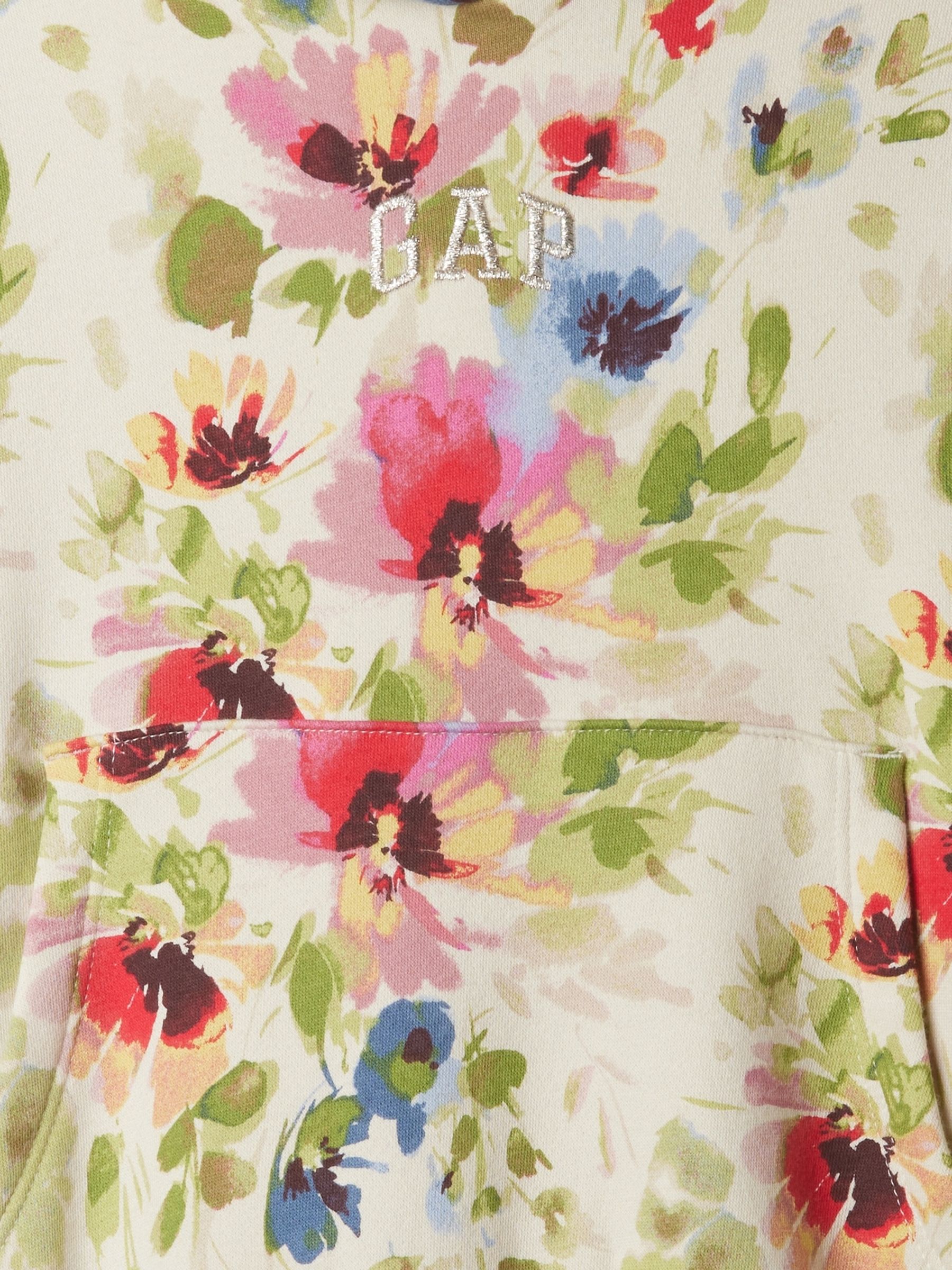 Green Floral Logo Graphic Hoodie (4-13yrs) - Image 5 of 5