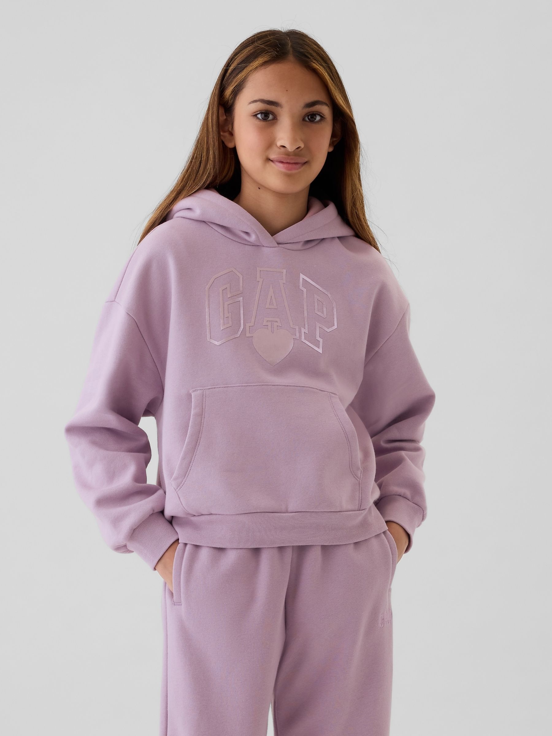 Purple Logo Graphic Hoodie (4-13yrs) - Image 1 of 5