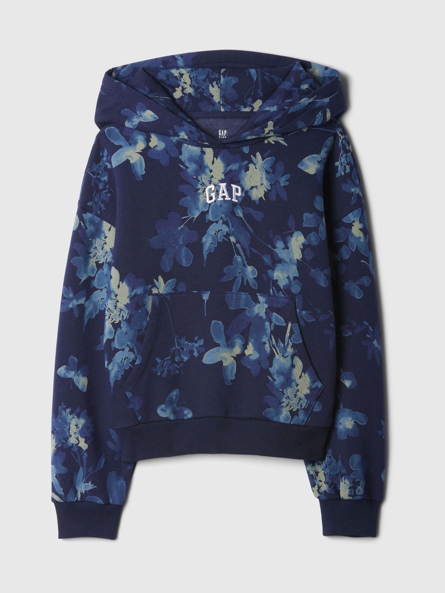 Blue Floral Logo Graphic Hoodie (4-13yrs) - Image 4 of 5