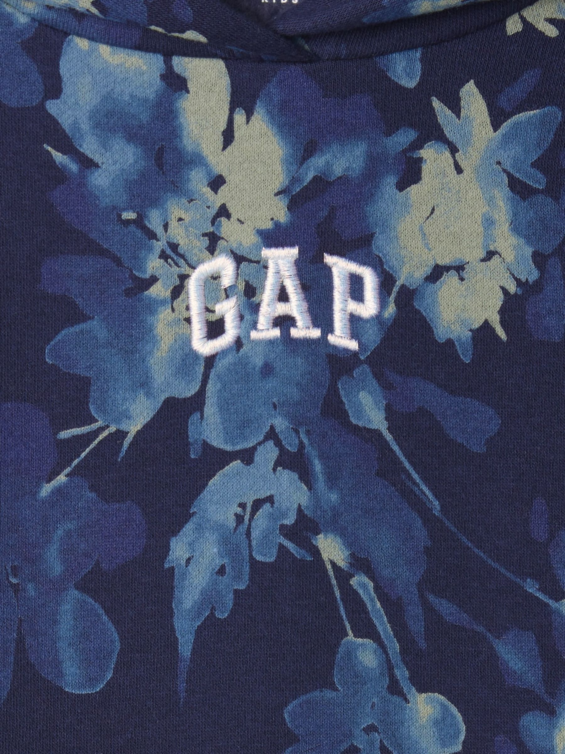 Blue Floral Logo Graphic Hoodie (4-13yrs) - Image 5 of 5