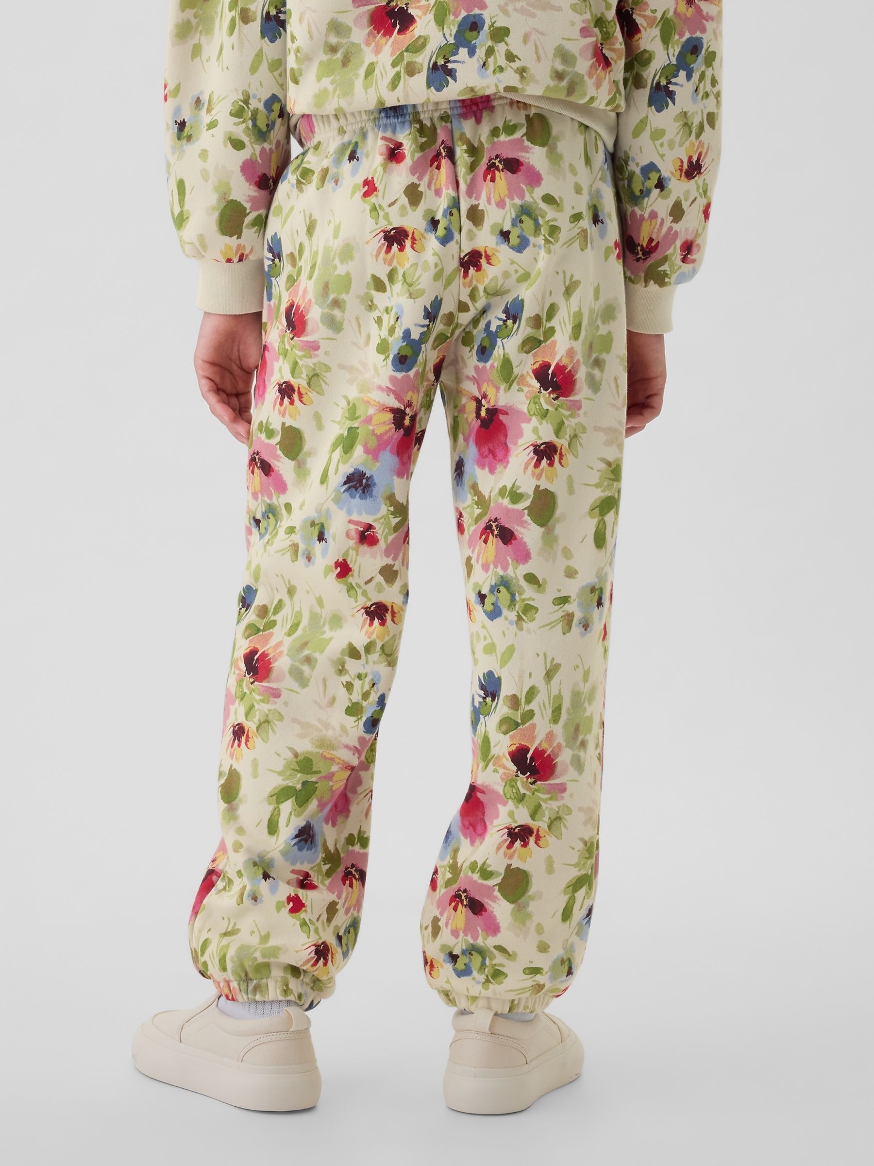 Cream Floral Logo Joggers (4-13yrs) - Image 2 of 5
