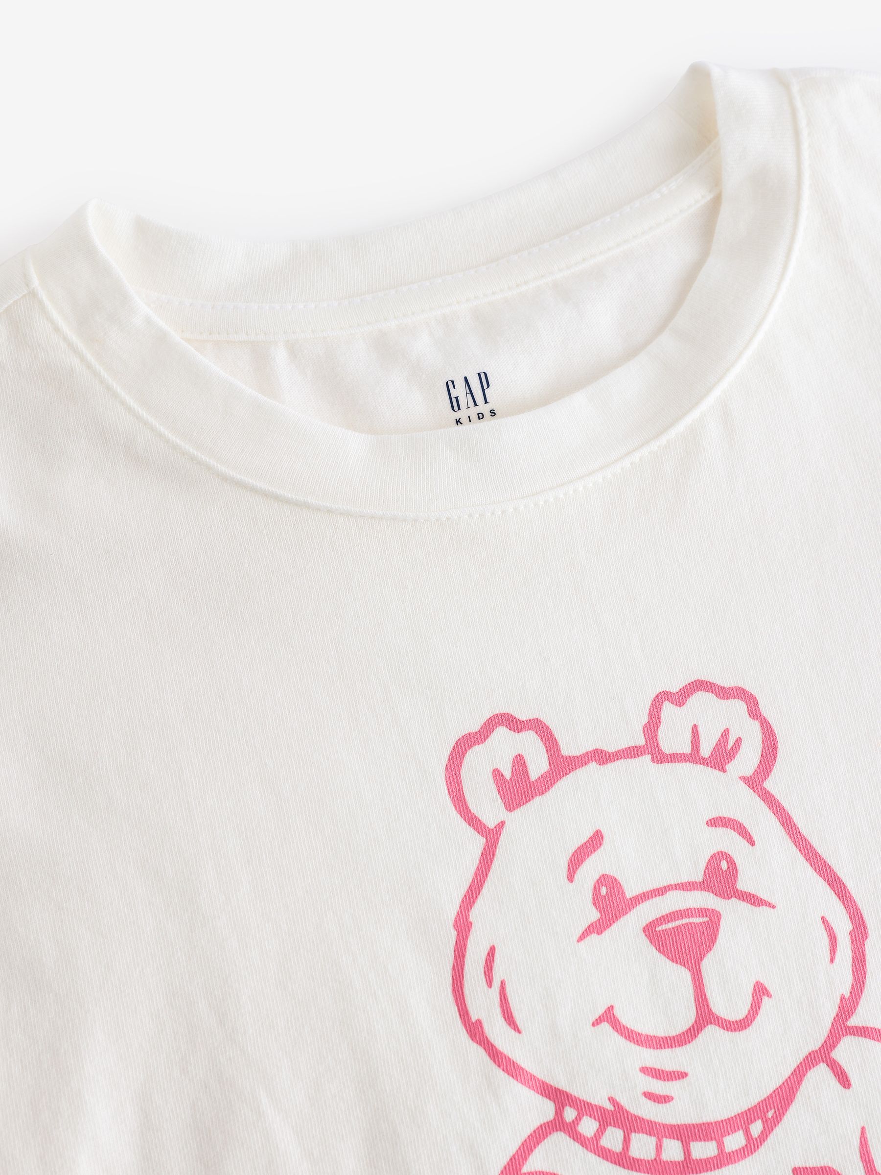 White Brannan Bear Logo T-Shirt (4-13yrs) - Image 4 of 4