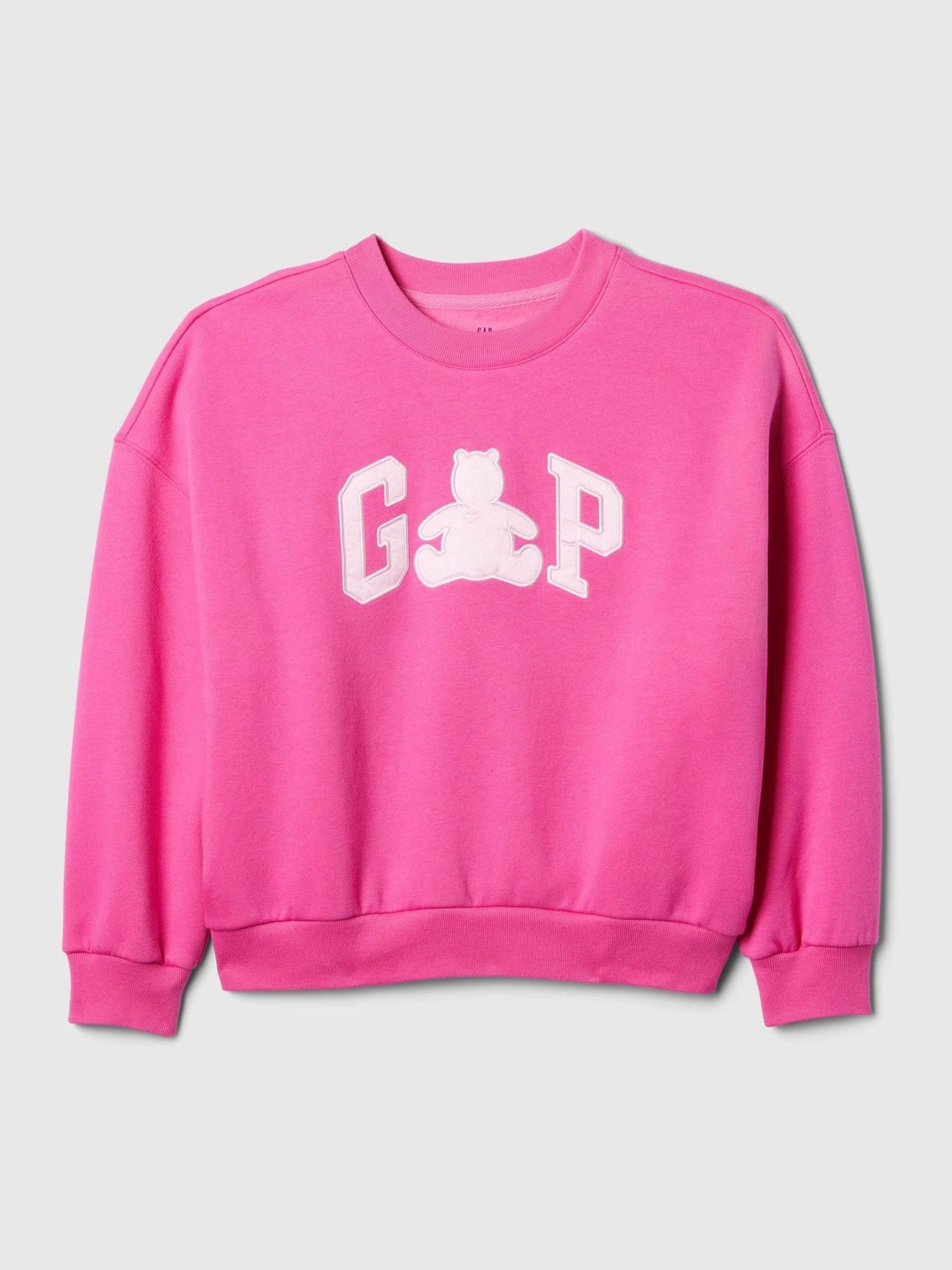 Pink Brannan Bear Logo Crew Neck Jumper (4-13yrs) - Image 5 of 5
