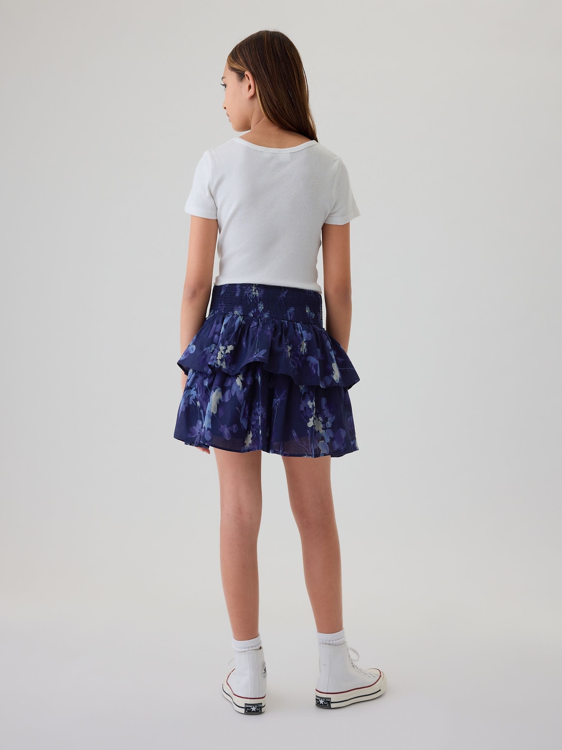Blue Floral Ruffle Skort (4-13yrs) - Image 2 of 3