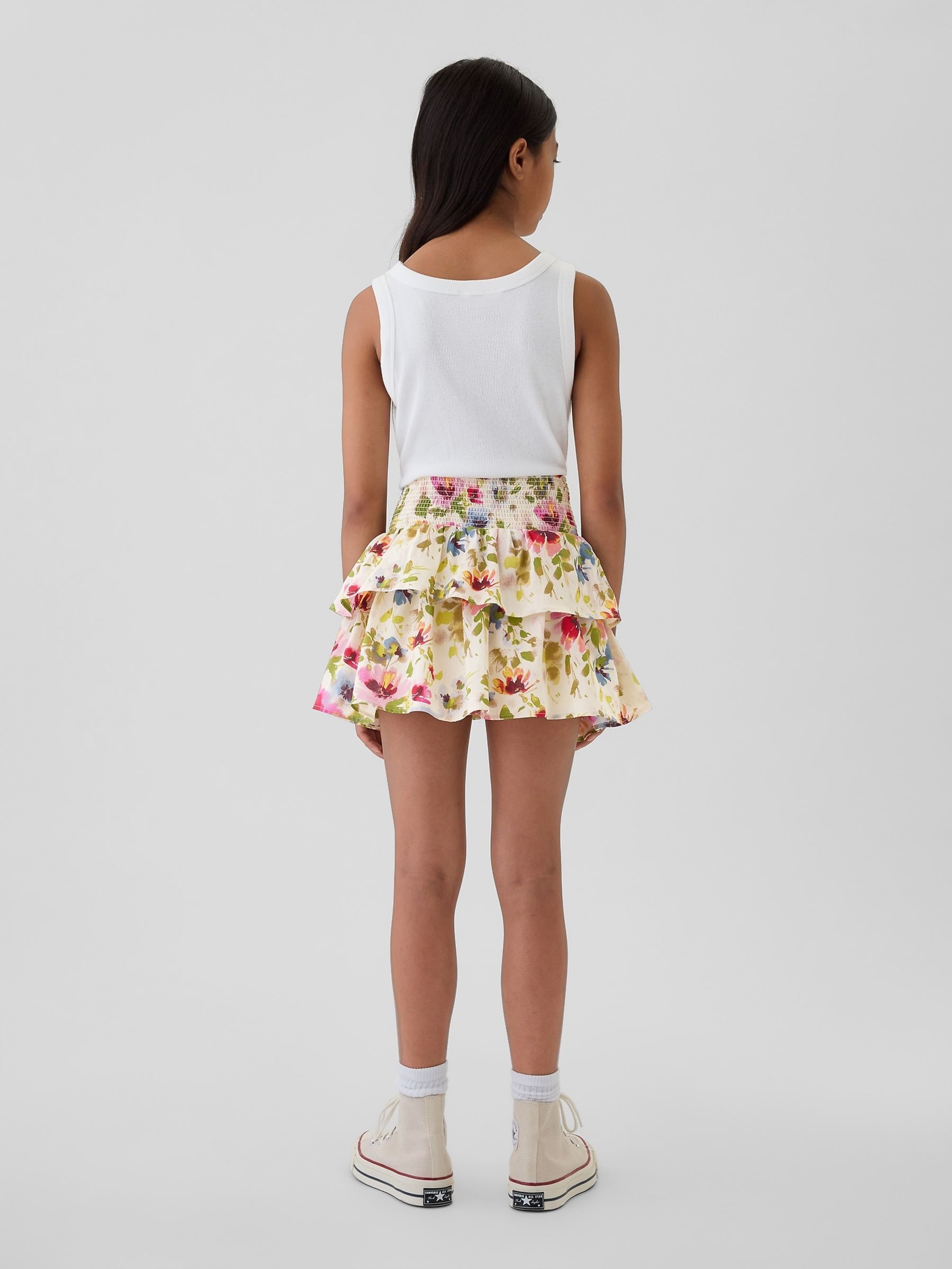 Pink Floral Ruffle Skort (4-13yrs) - Image 2 of 4