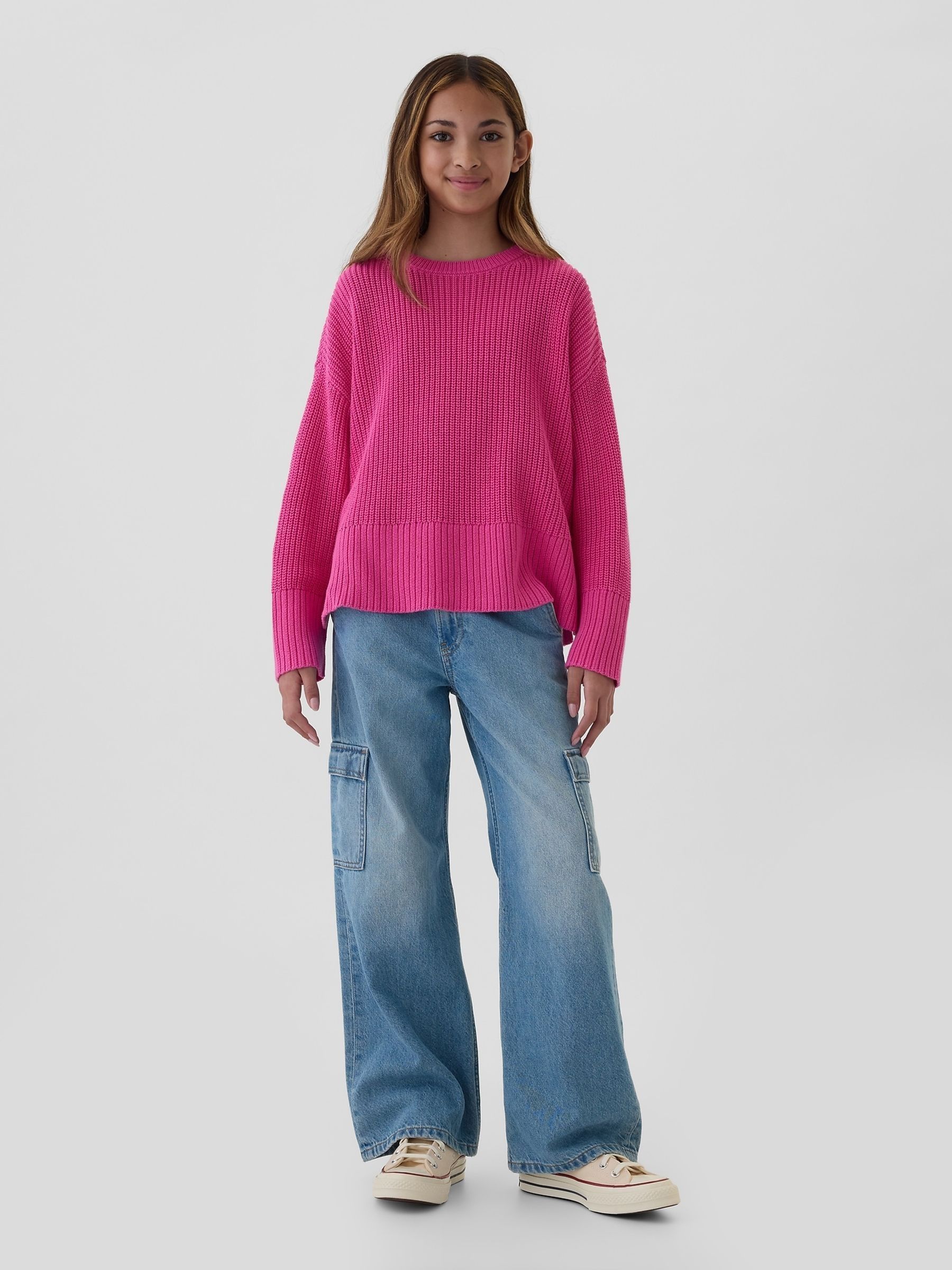 Pink Oversized Jumper (4-13yrs) - Image 3 of 4