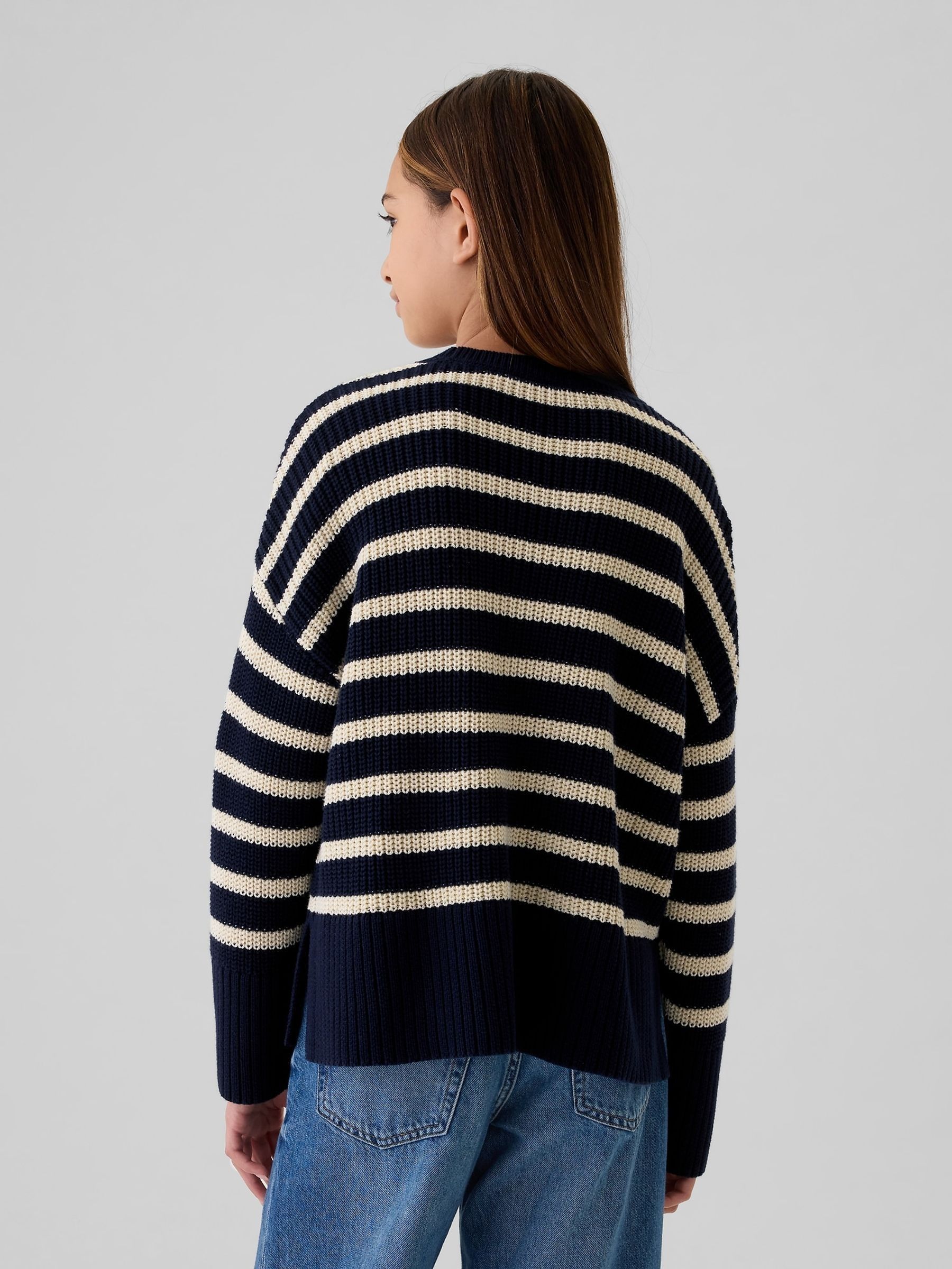 Blue Stripe Oversized Jumper (4-13yrs) - Image 2 of 5
