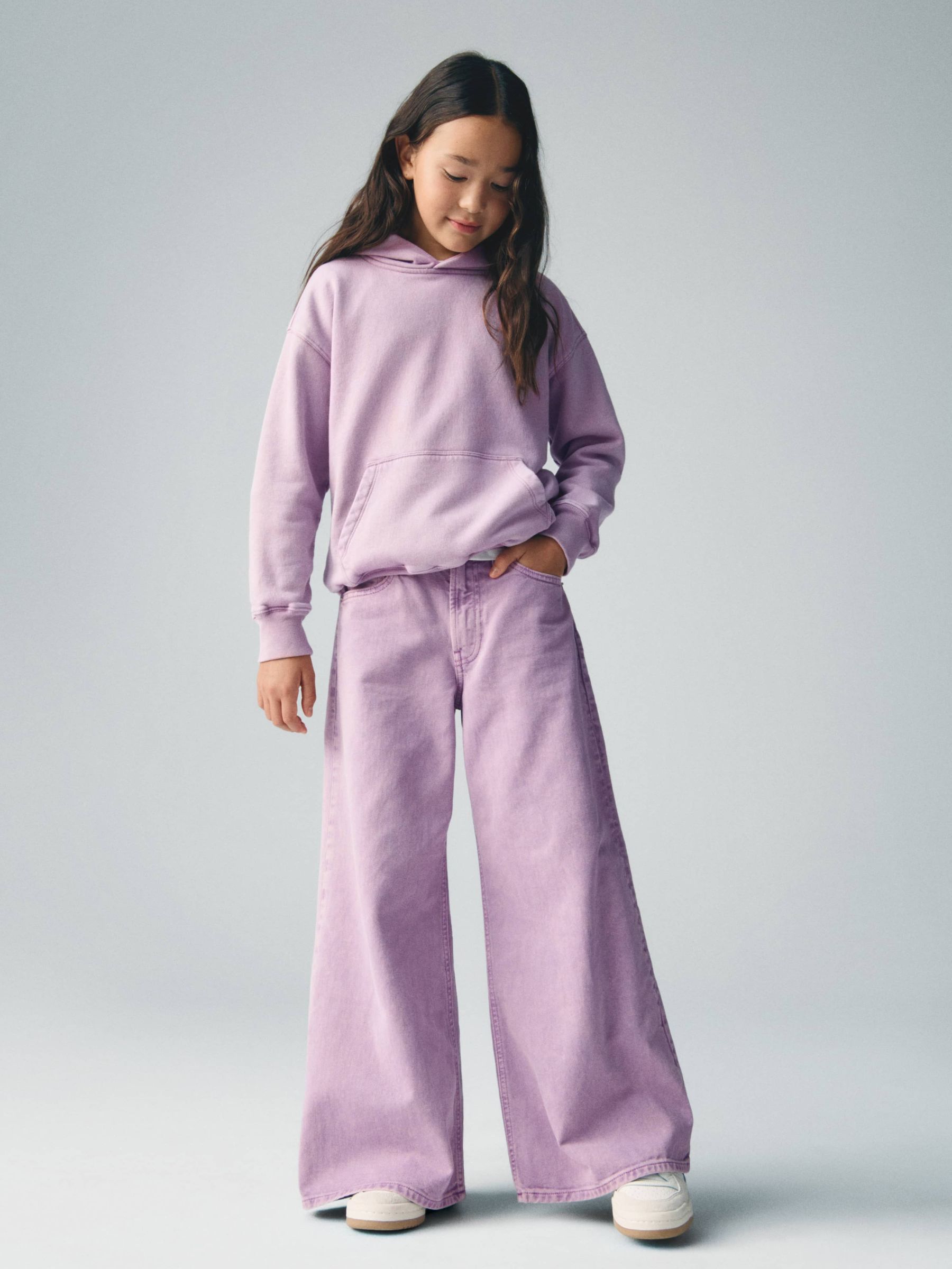 Purple Mid Rise Baggy Jeans (5-13yrs) - Image 1 of 9
