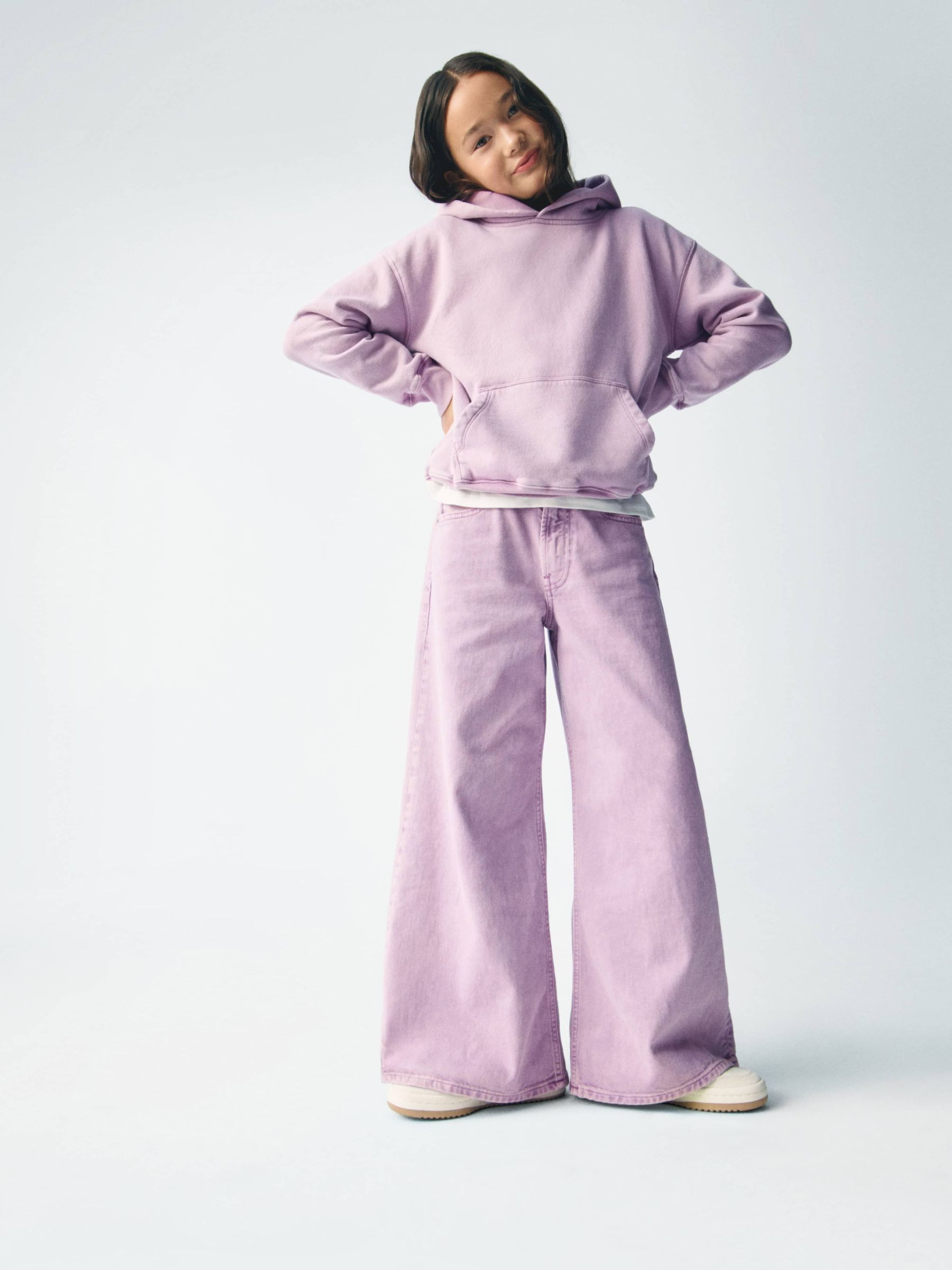 Purple Mid Rise Baggy Jeans (5-13yrs) - Image 3 of 9