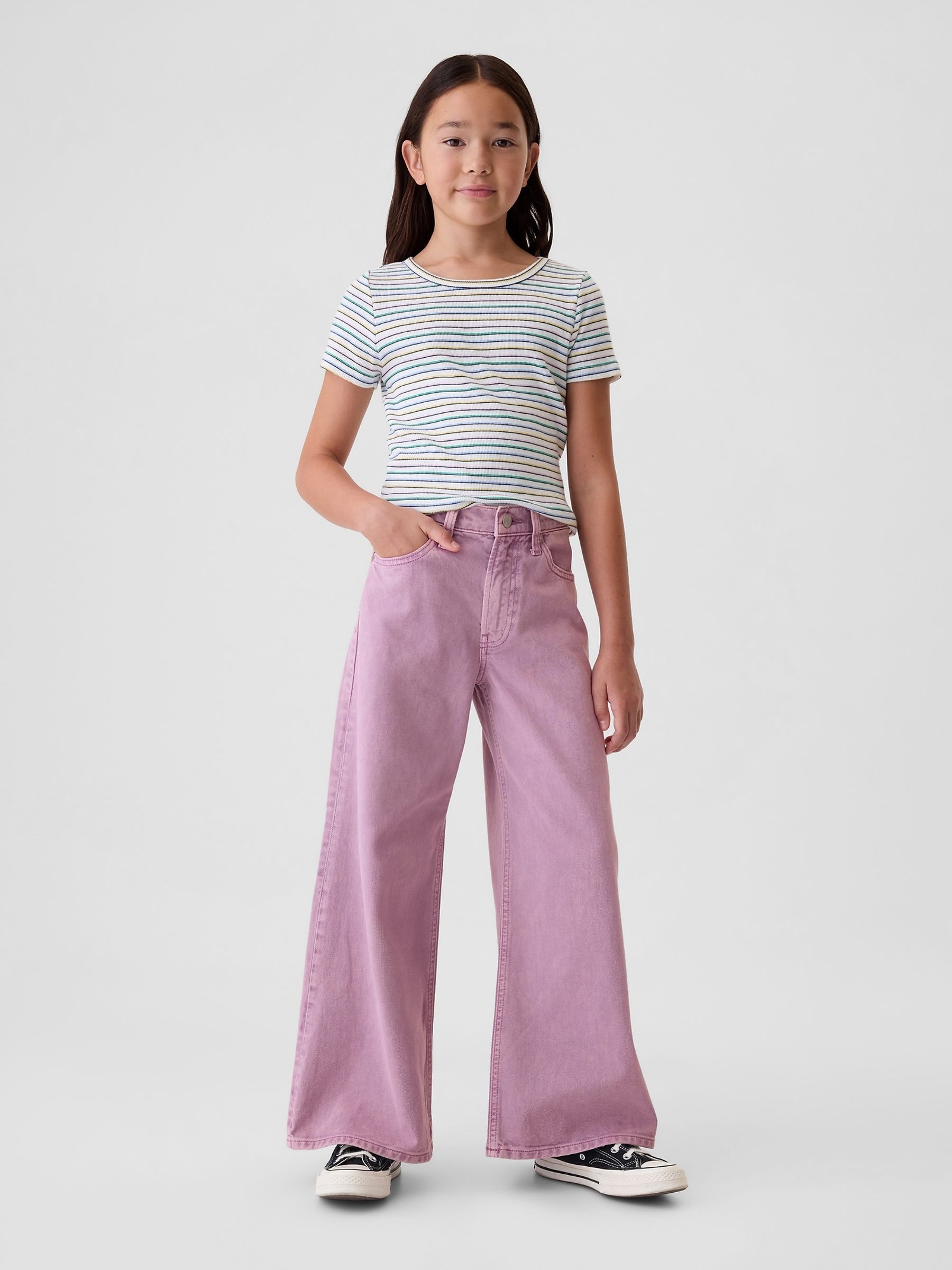 Purple Mid Rise Baggy Jeans (5-13yrs) - Image 4 of 9
