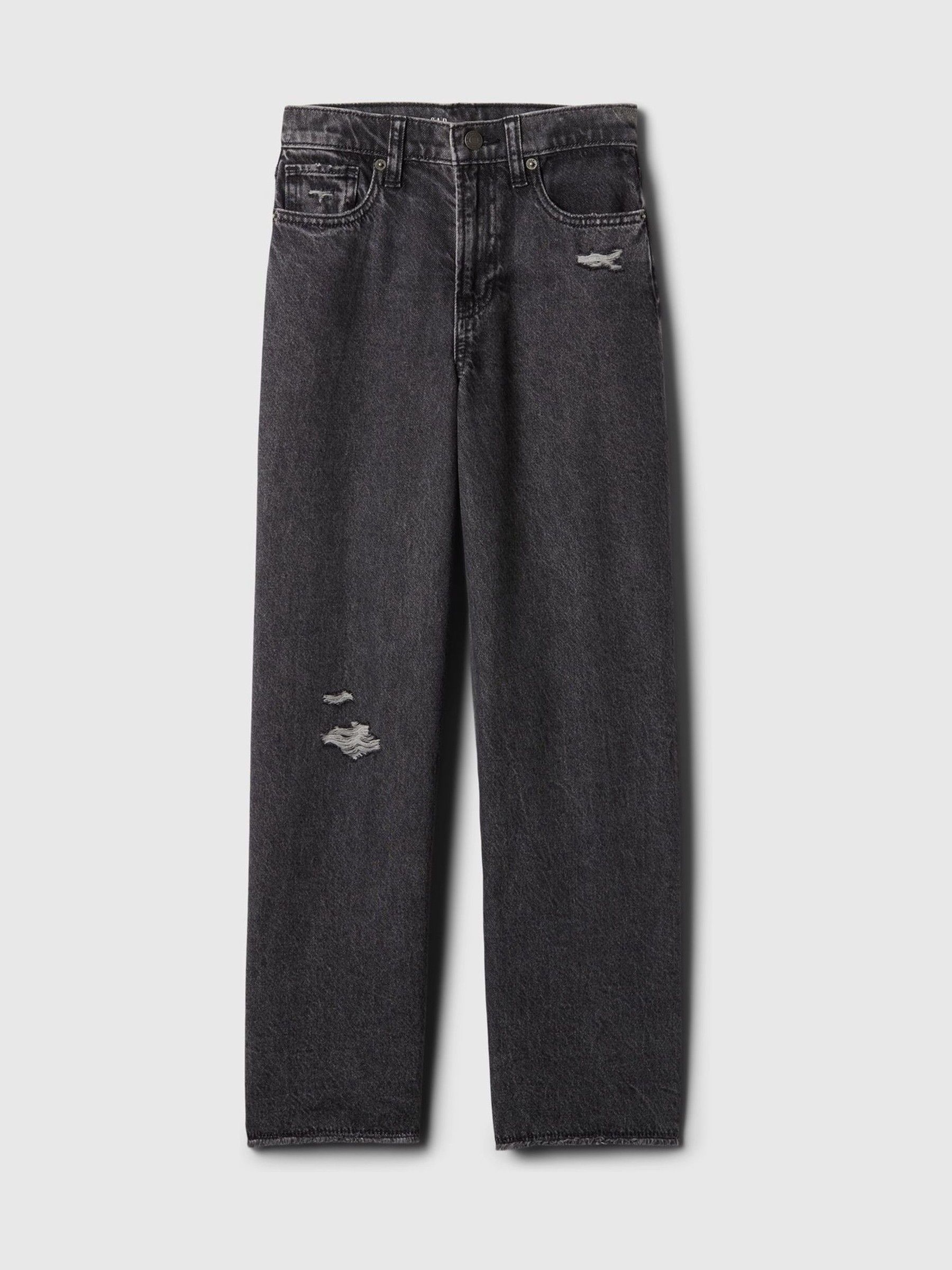 Black Low Waisted Wide Leg Jeans (5-13yrs) - Image 4 of 6