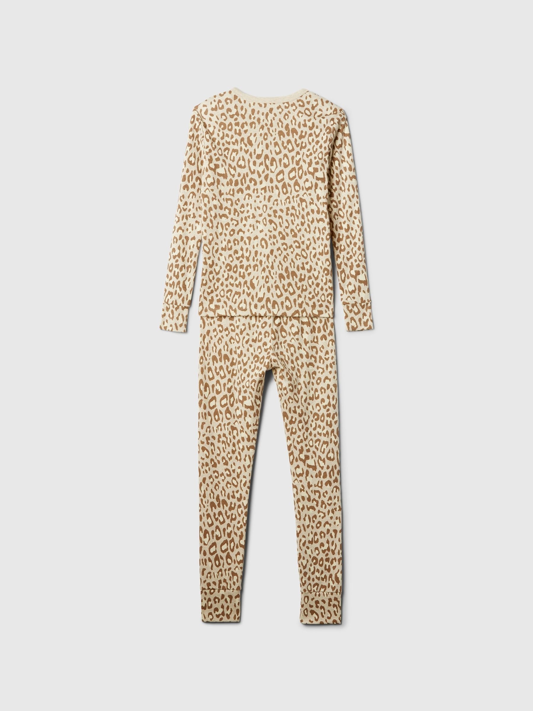 Brown Leopard Print Cotton Long Sleeve Pyjama Set (4-13yrs) - Image 2 of 3