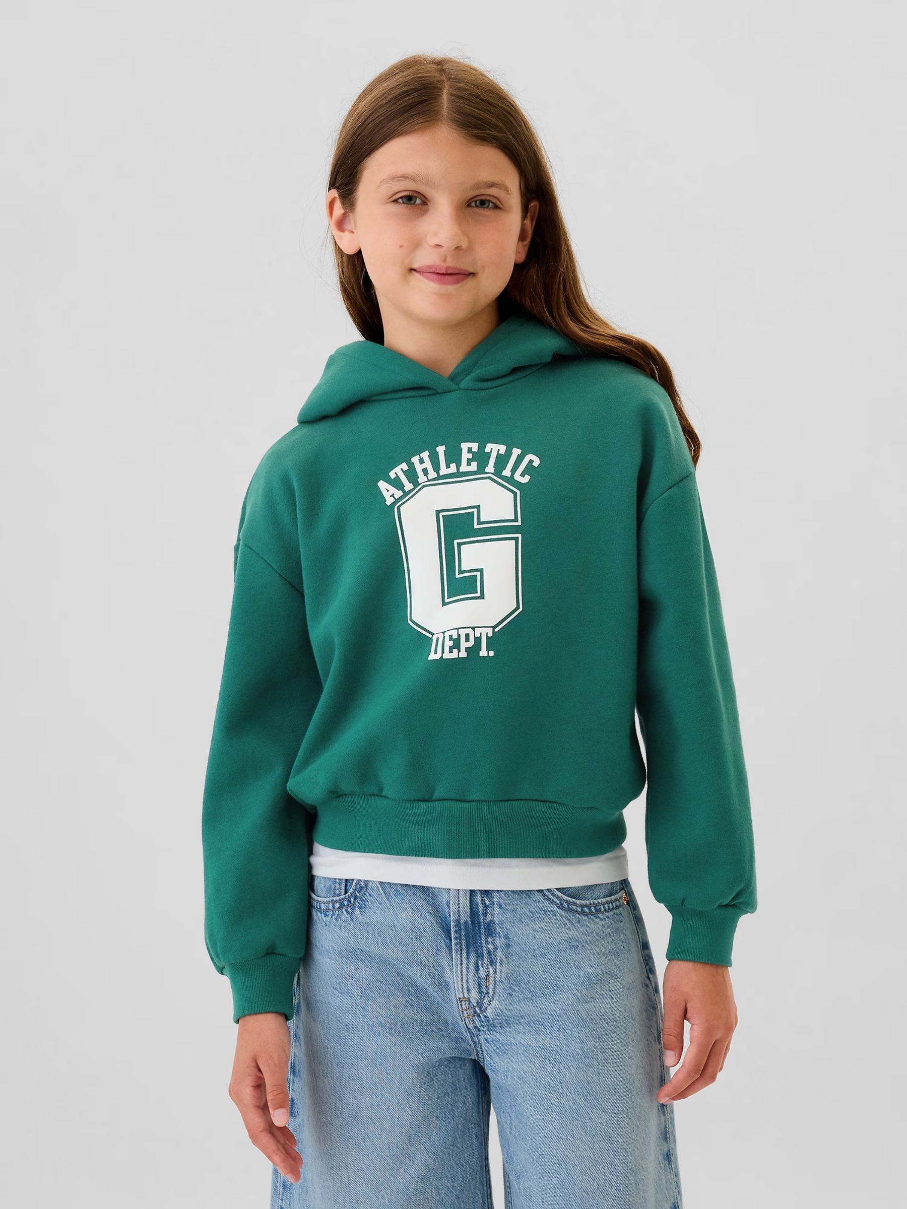 Green Athletic Logo Hoodie - Image 1 of 1
