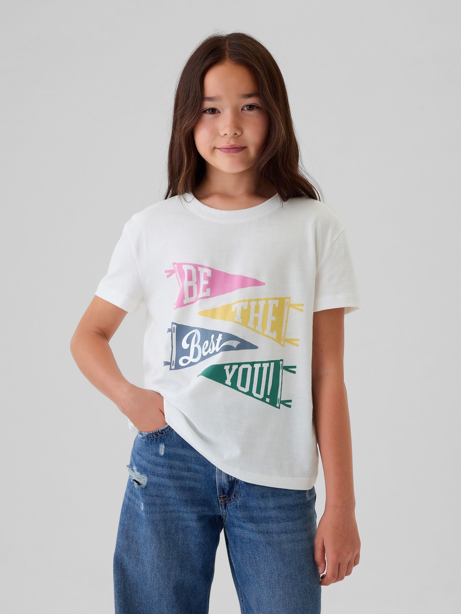 White Brannan Bear Graphic T-Shirt (4-13yrs) - Image 1 of 1