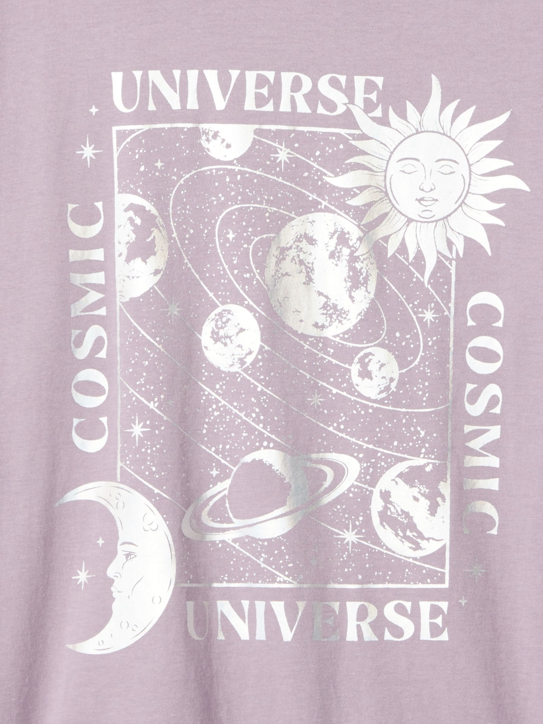 Purple Universe Long Sleeve Graphic T-Shirt - Image 4 of 4