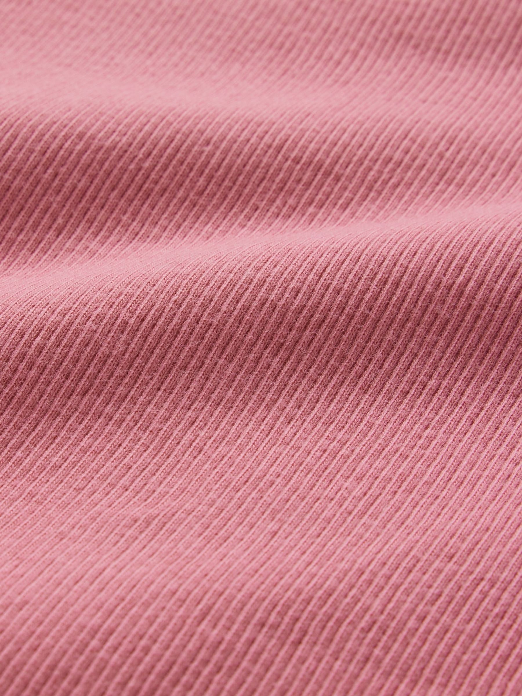 Pink Ribbed Short Sleeve Crew Neck T-Shirt (4-13yrs) - Image 4 of 4