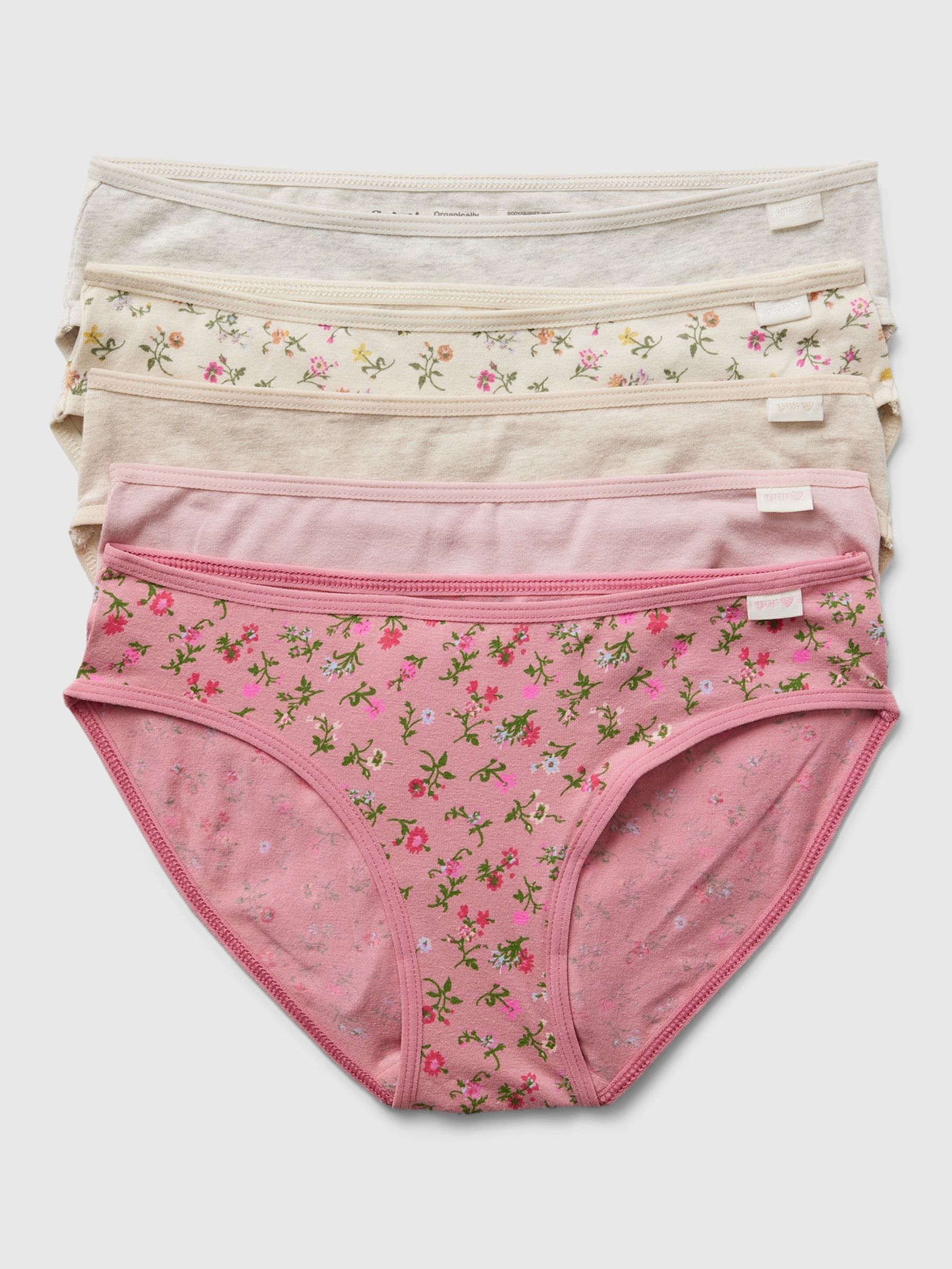 Pink Bikini Briefs 5 Pack (4-13yrs) - Image 1 of 1