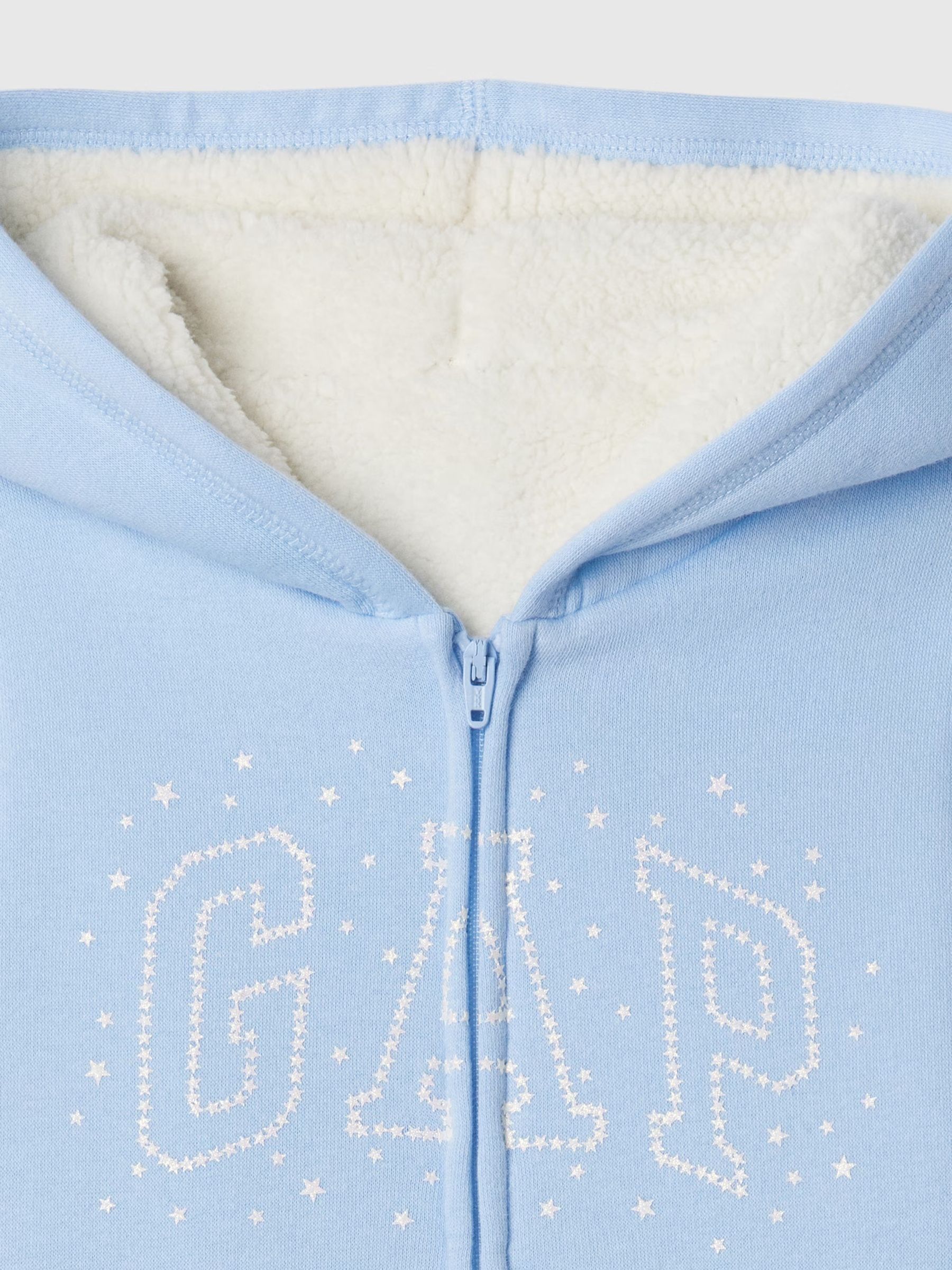 Blue Logo Sherpa-Lined Zip Hoodie (6mths-5yrs) - Image 3 of 3