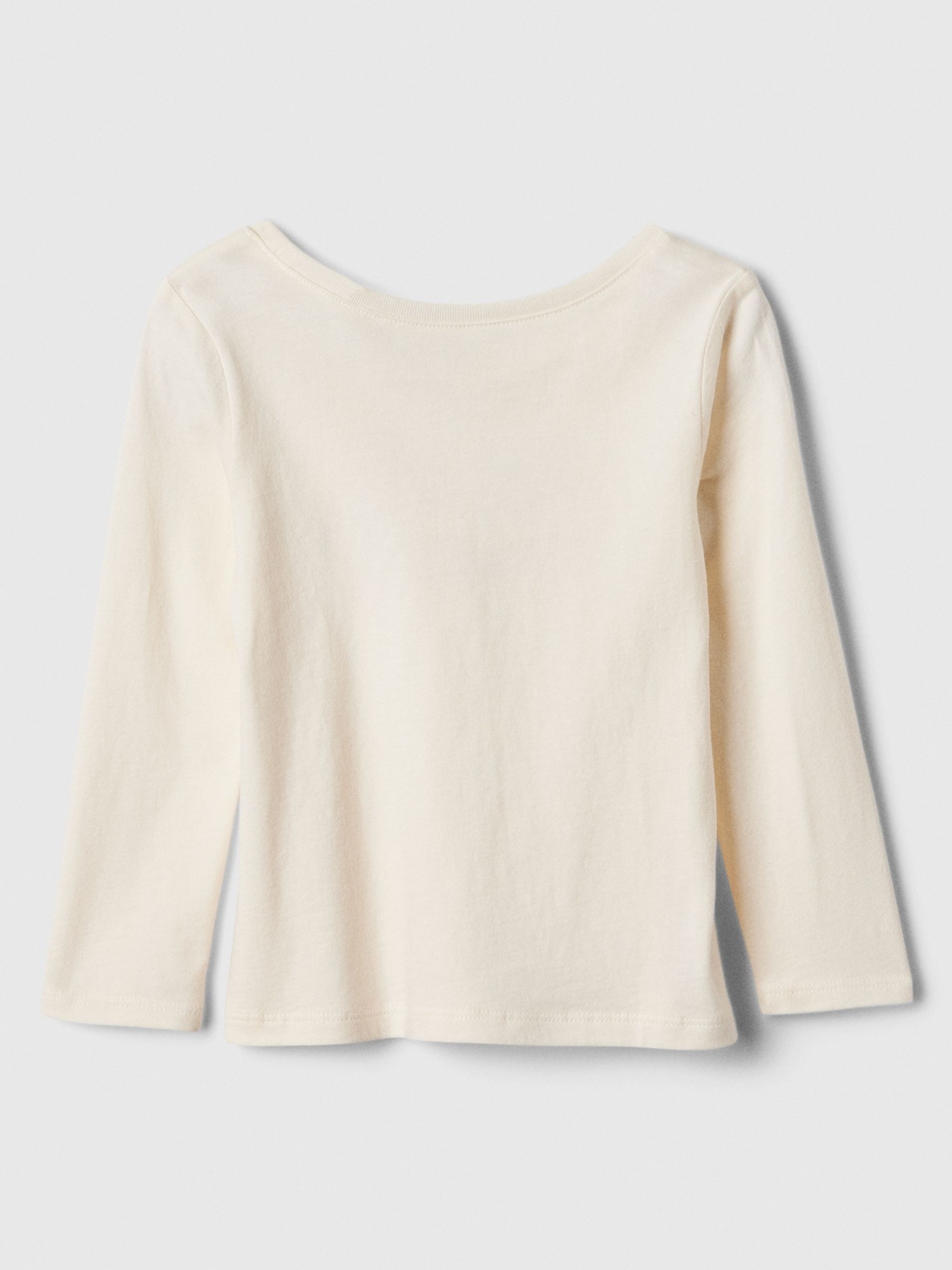 Cream Long Sleeve Logo Graphic T-Shirt (6mths-5yrs) - Image 3 of 6
