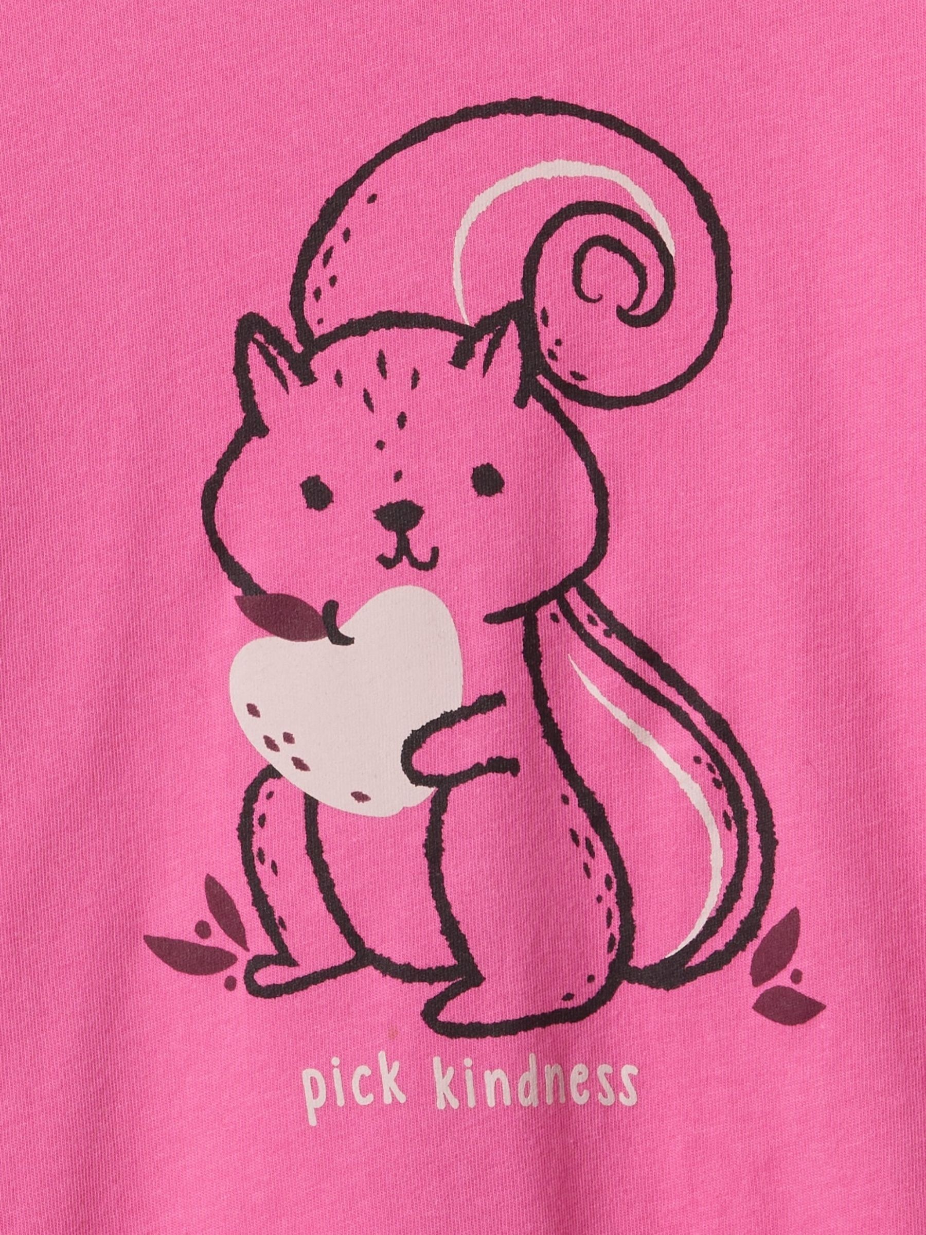 Pink Long Sleeve Logo Graphic T-Shirt (6mths-5yrs) - Image 3 of 3