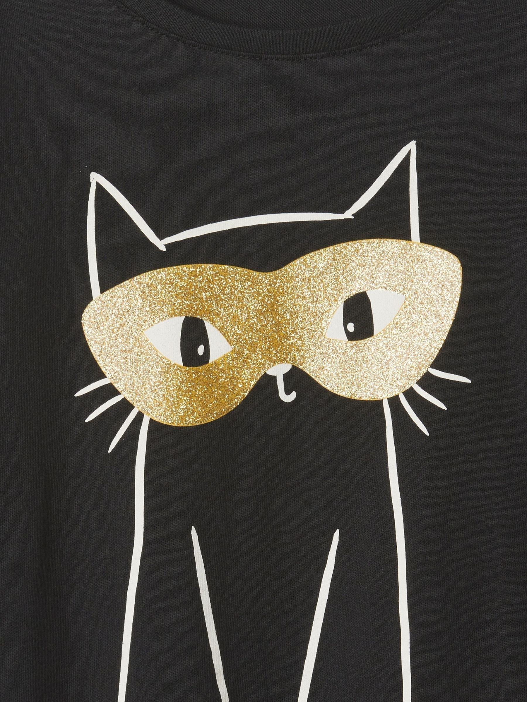Black Cat Long Sleeve Logo Graphic T-Shirt (6mths-5yrs) - Image 3 of 3