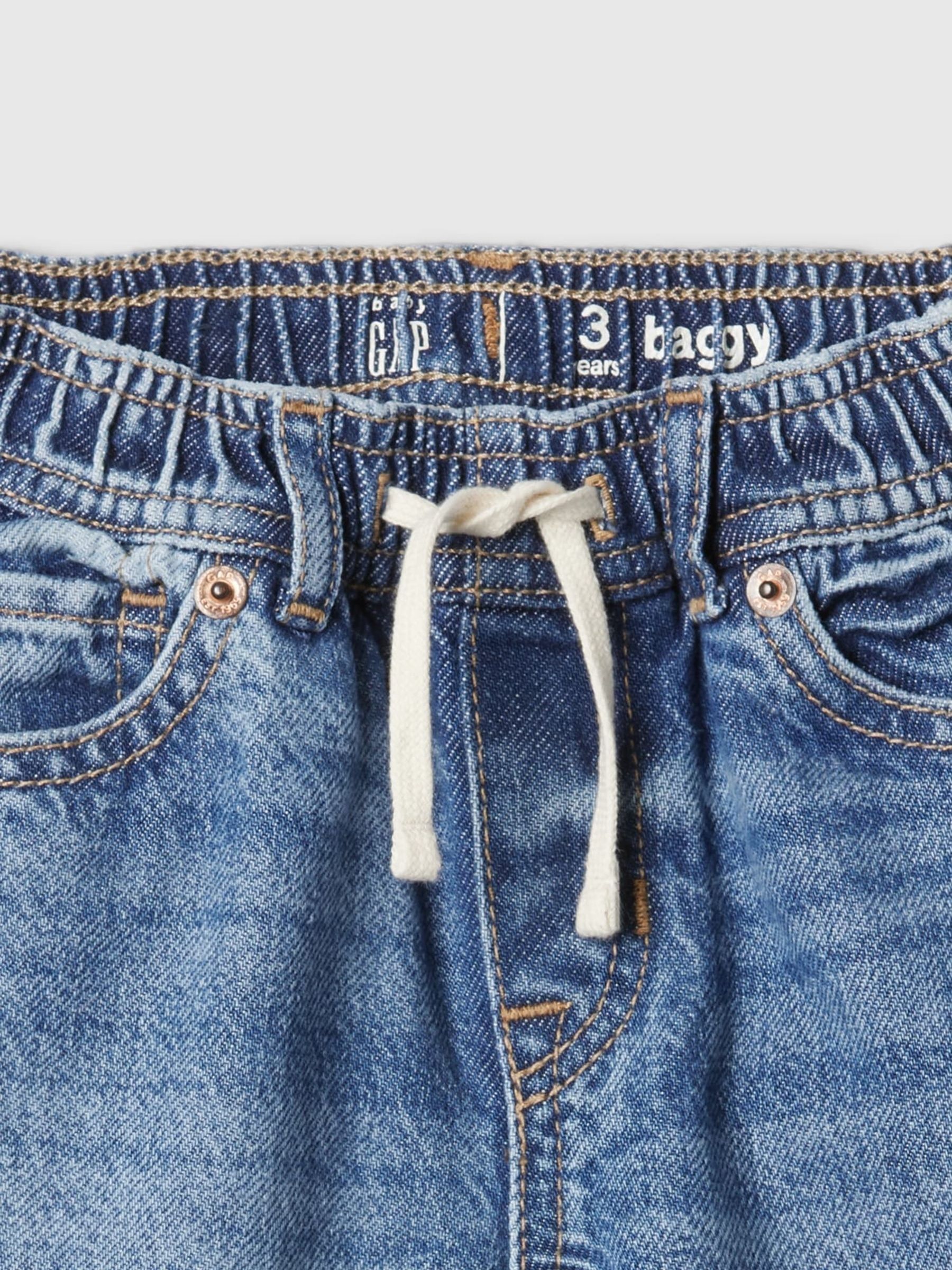 Blue Soft Pull On Baggy Jeans (6mths-5yrs) - Image 3 of 4