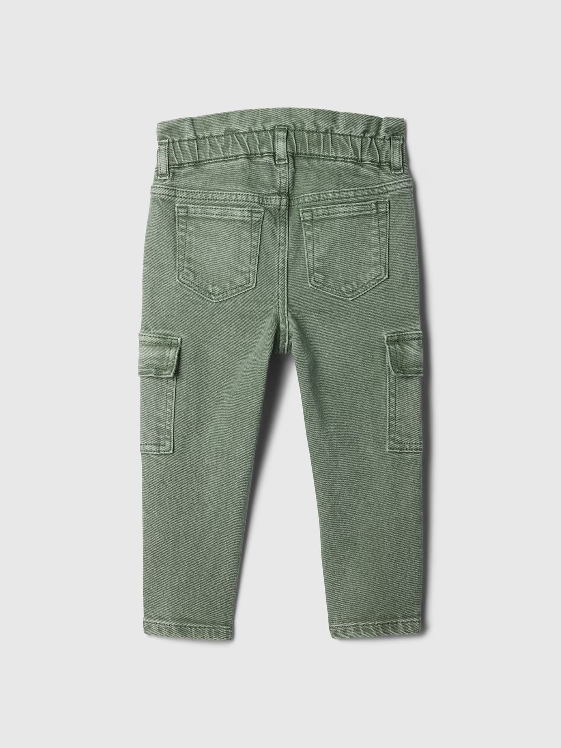 Green Just Like Mom Ruffle Cargo Jeans (6mths-5yrs) - Image 2 of 2