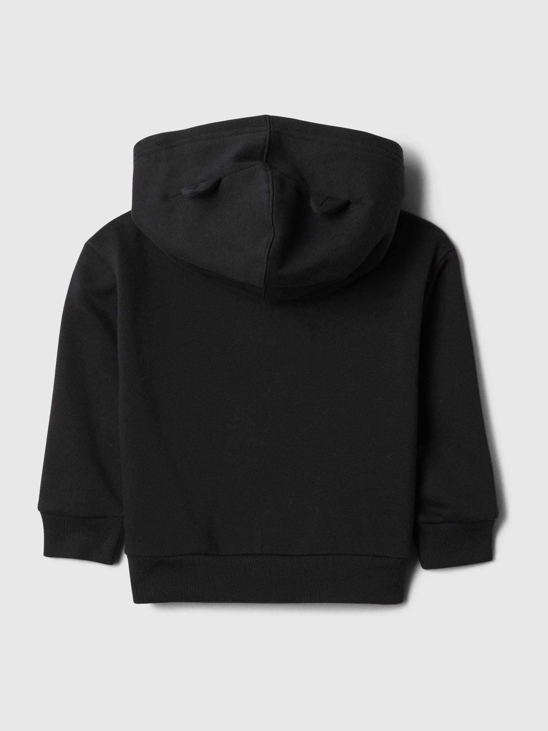 Black Halloween Cat Logo Graphic Pullover Hoodie (6mths-5yrs) - Image 2 of 2